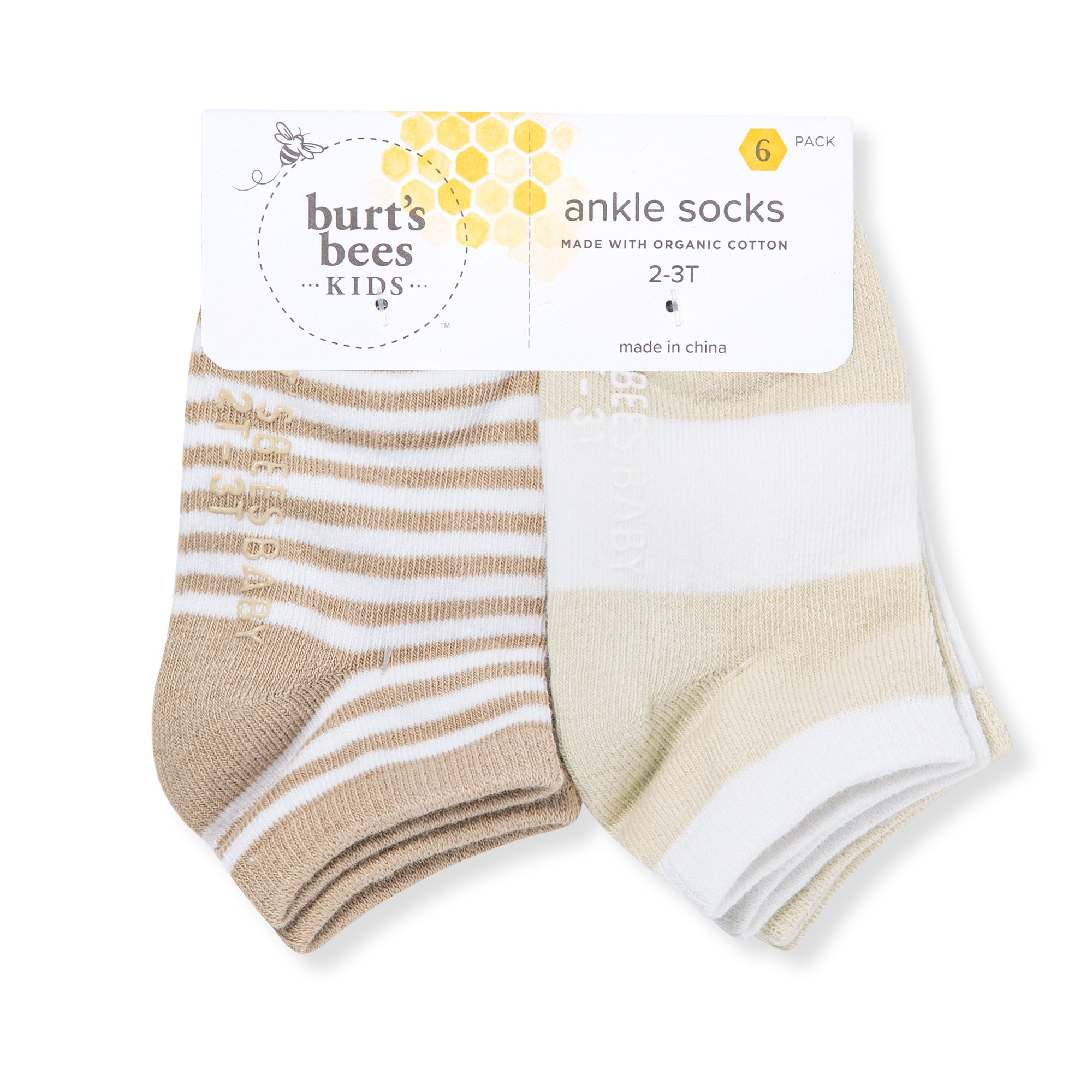  Solid & Stripes Organic Cotton Toddler Ankle Socks 6 Pack - Oat、mySite、layawaytickets