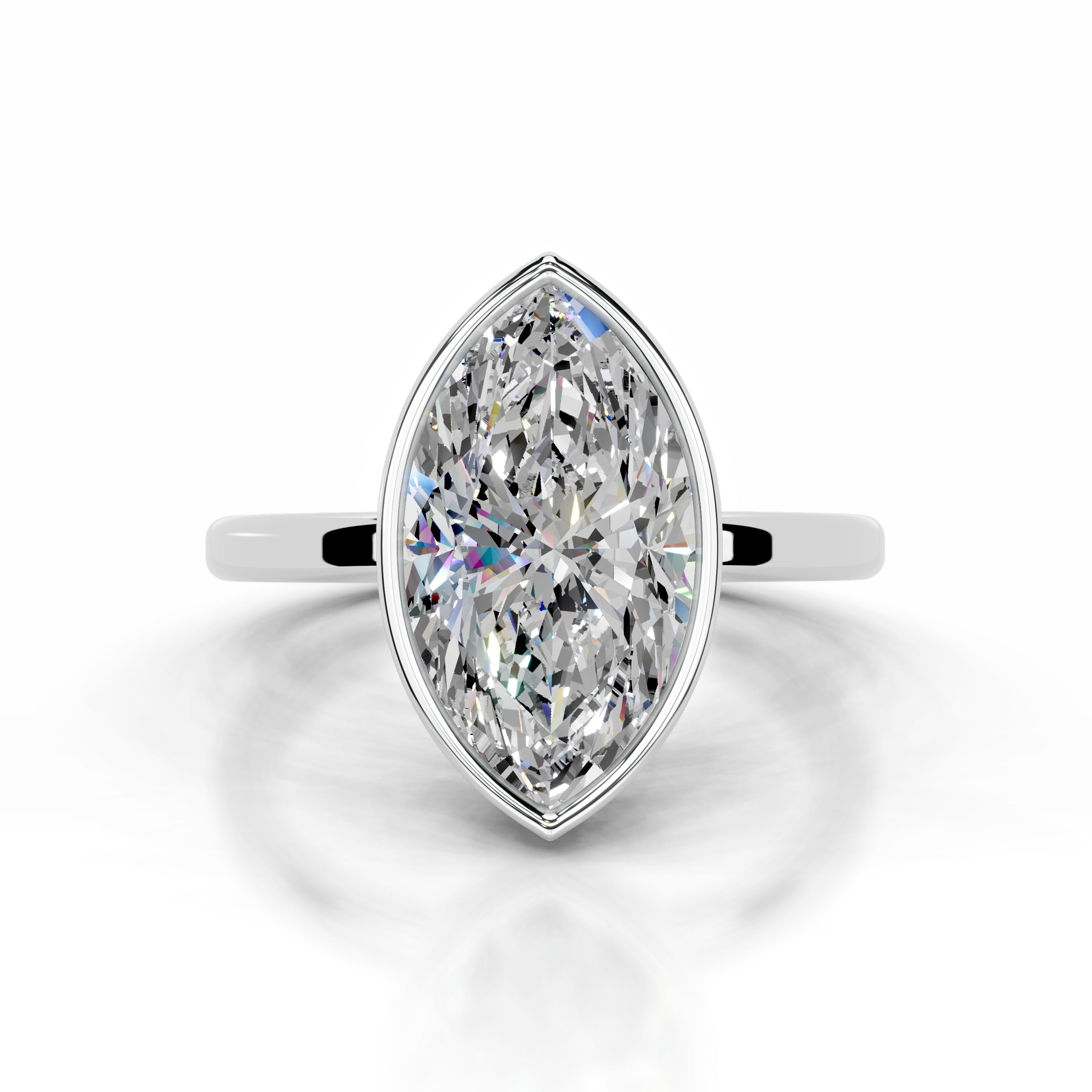 Dima Moissanite Ring - 18K White Gold、mySite、hinf8tx79