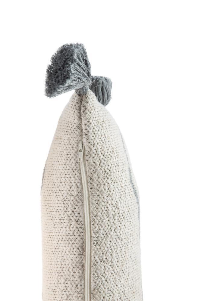 KNITTED CUSHION LITTLE OASIS NATURAL - GREY、mySite、gigharbornorthrealestate