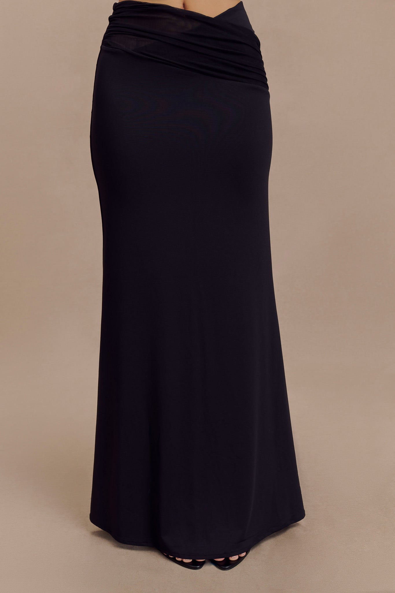 Jules Recycled Nylon And Mesh Maxi Skirt - Black、mySite、solidvoid