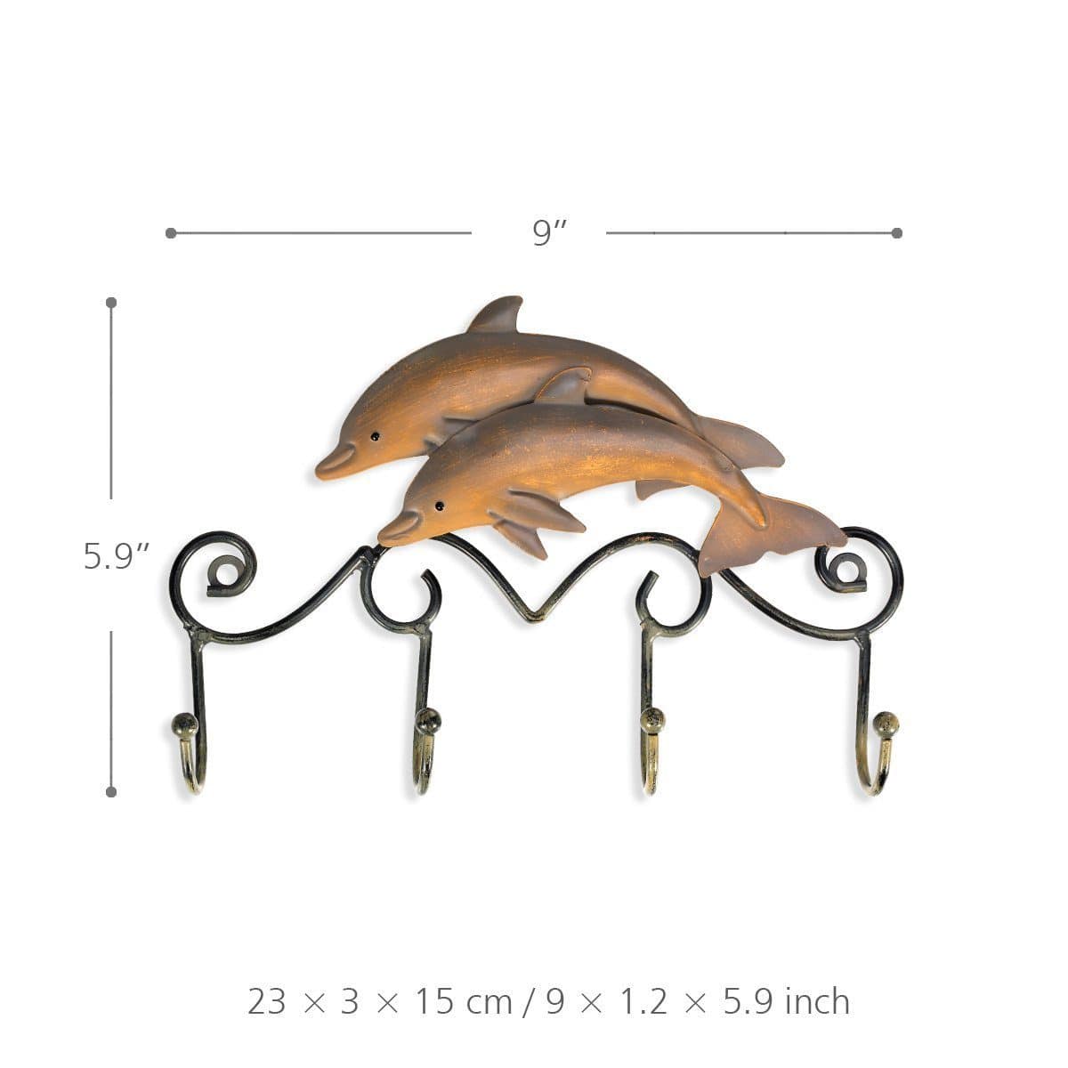 Dolphin Wall Hooks, Coat Hanger, Key Hook、mySite、g9winljtr