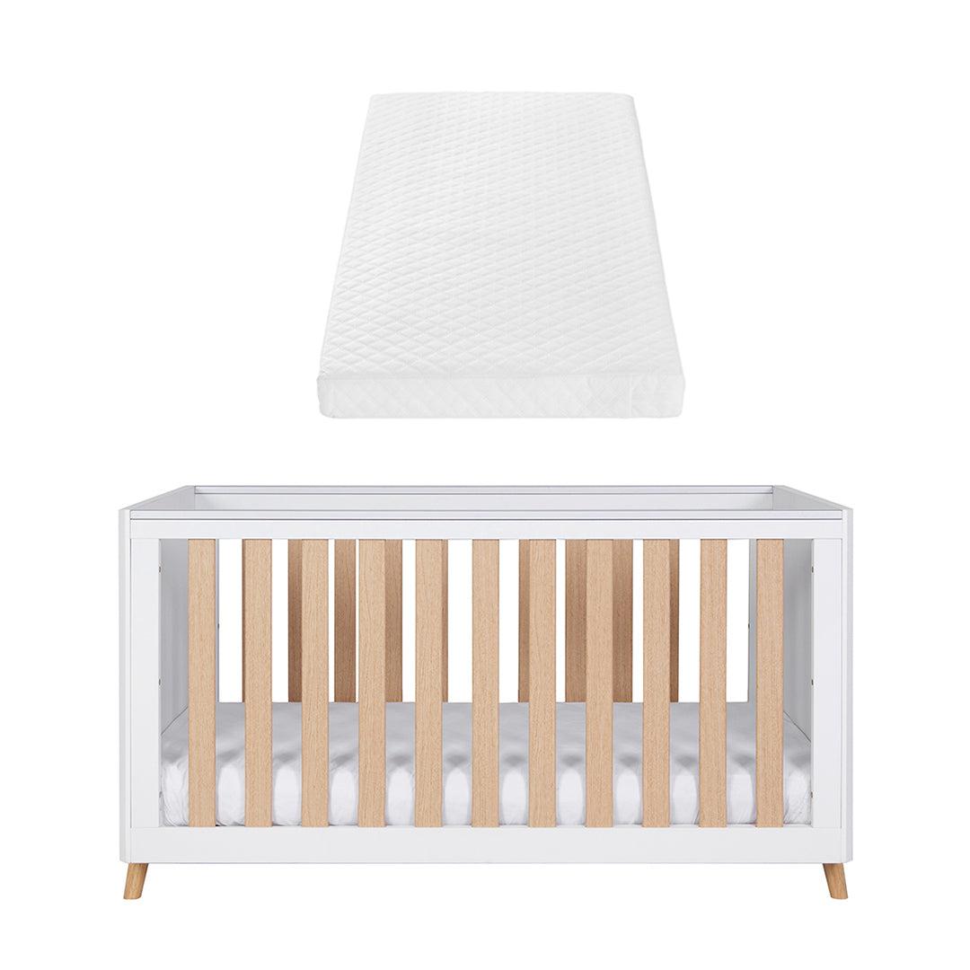  Tutti Bambini Fika Cot Bed - White/Light Oak、mySite、merchandisen