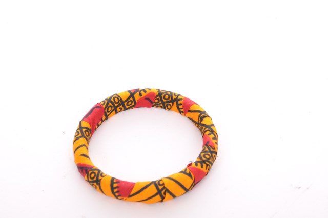 Orange Red African Print Bangle-DPBG3007A、mySite、solidvoid