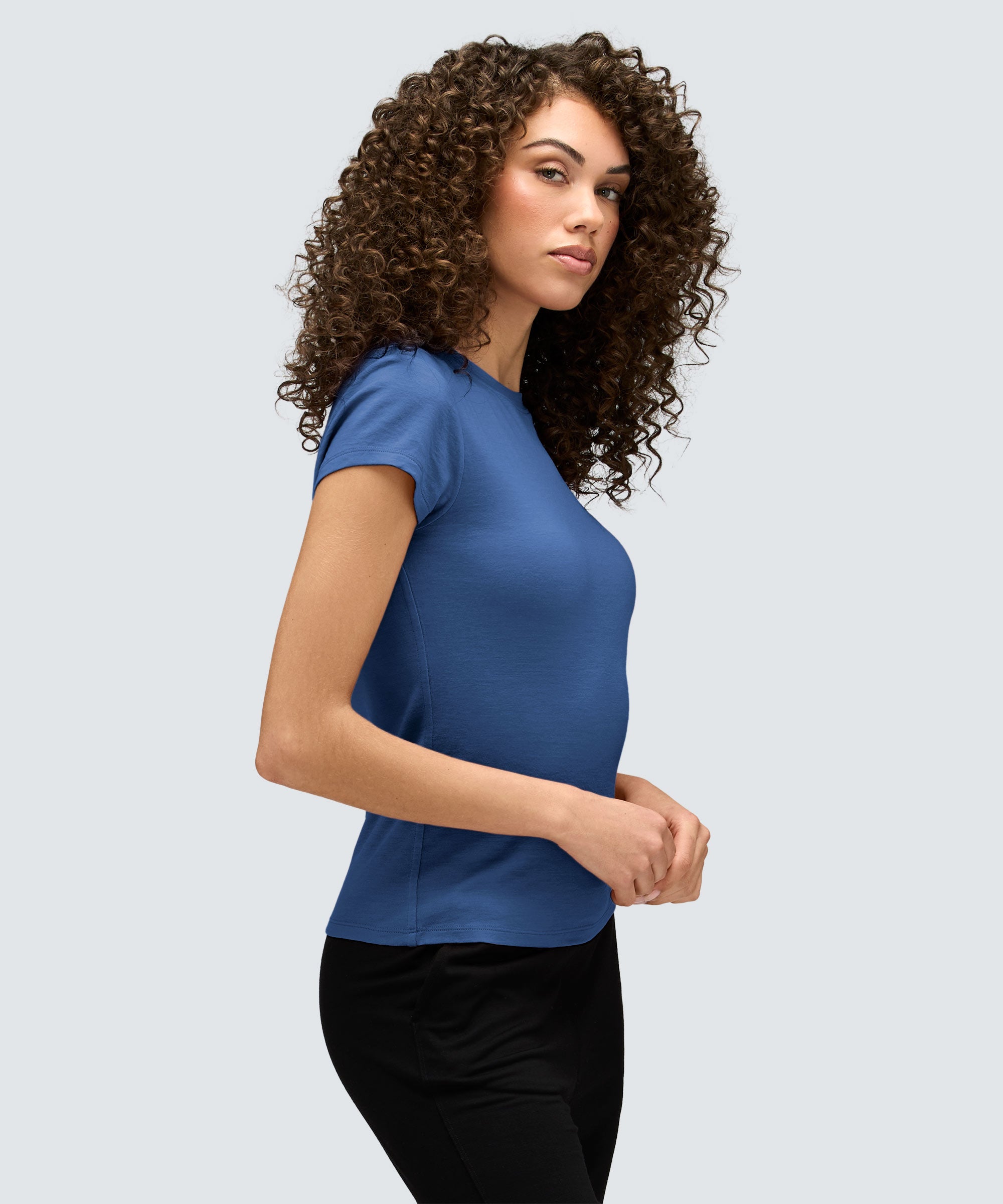 Women's Slim Merino Crew Neck T-Shirt、mySite、noshort