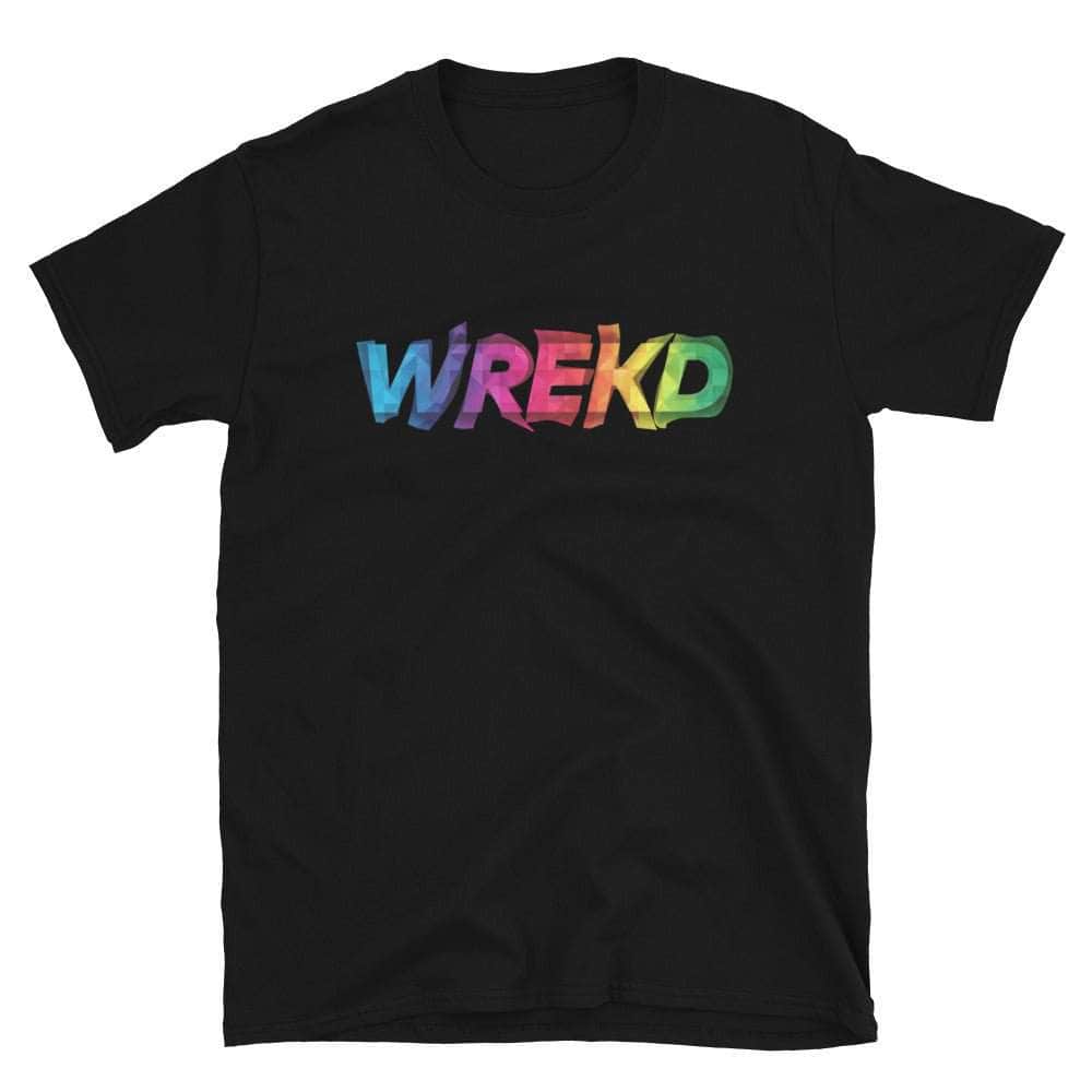  WREKD Colorful Warped Logo Unisex Tee、mySite、merchandisen
