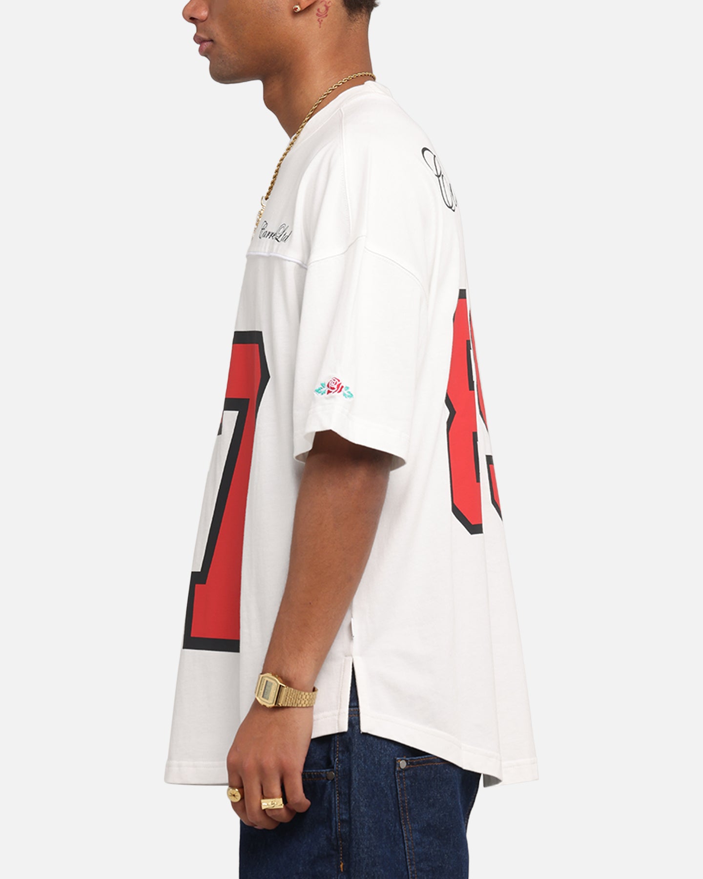 Carre Hitta Grid Iron T-Shirt Off White/Red、mySite、zt4zffjzw