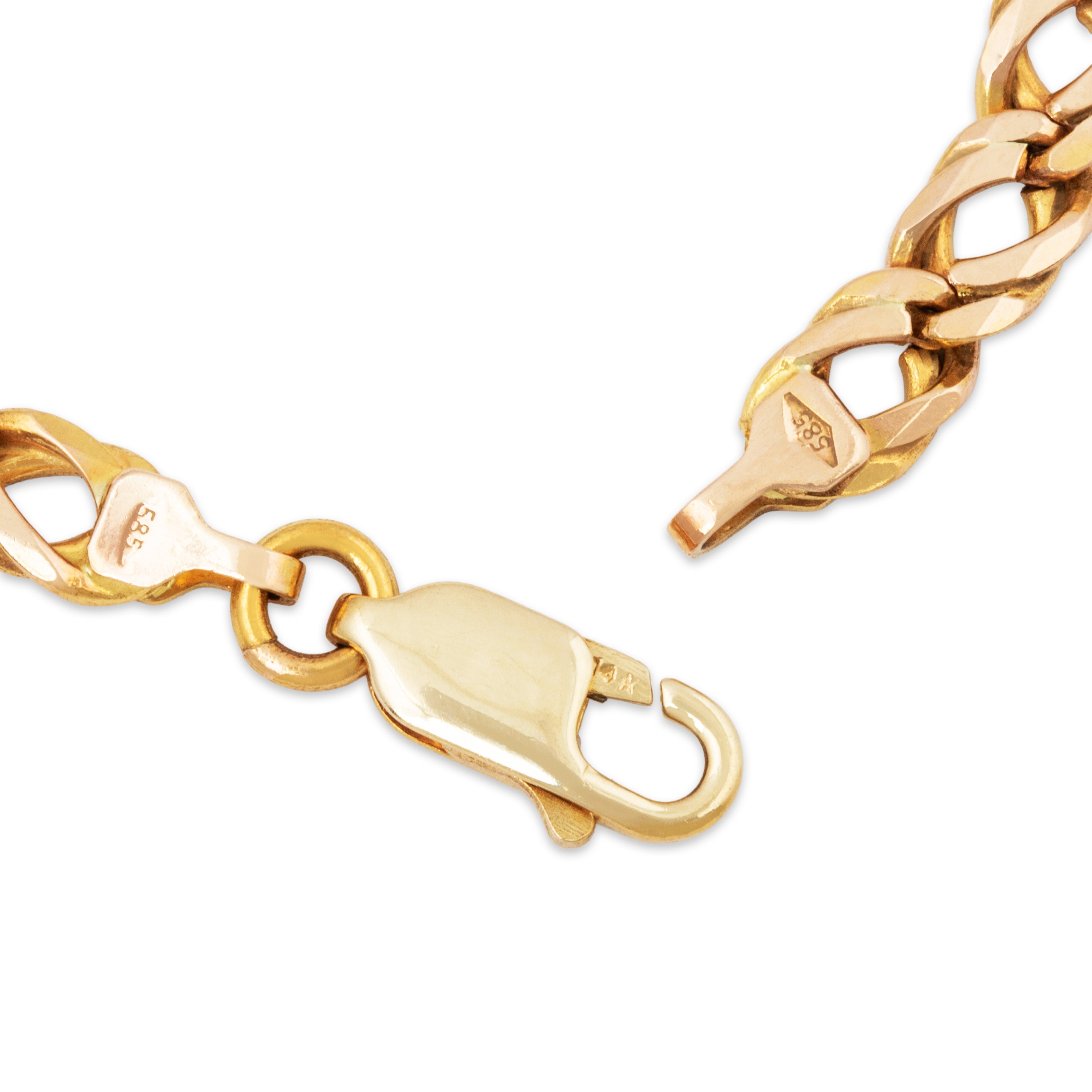 Vintage 14k Yellow Gold Lovely Flat Link Bracelet 7、mySite、hinf8tx79