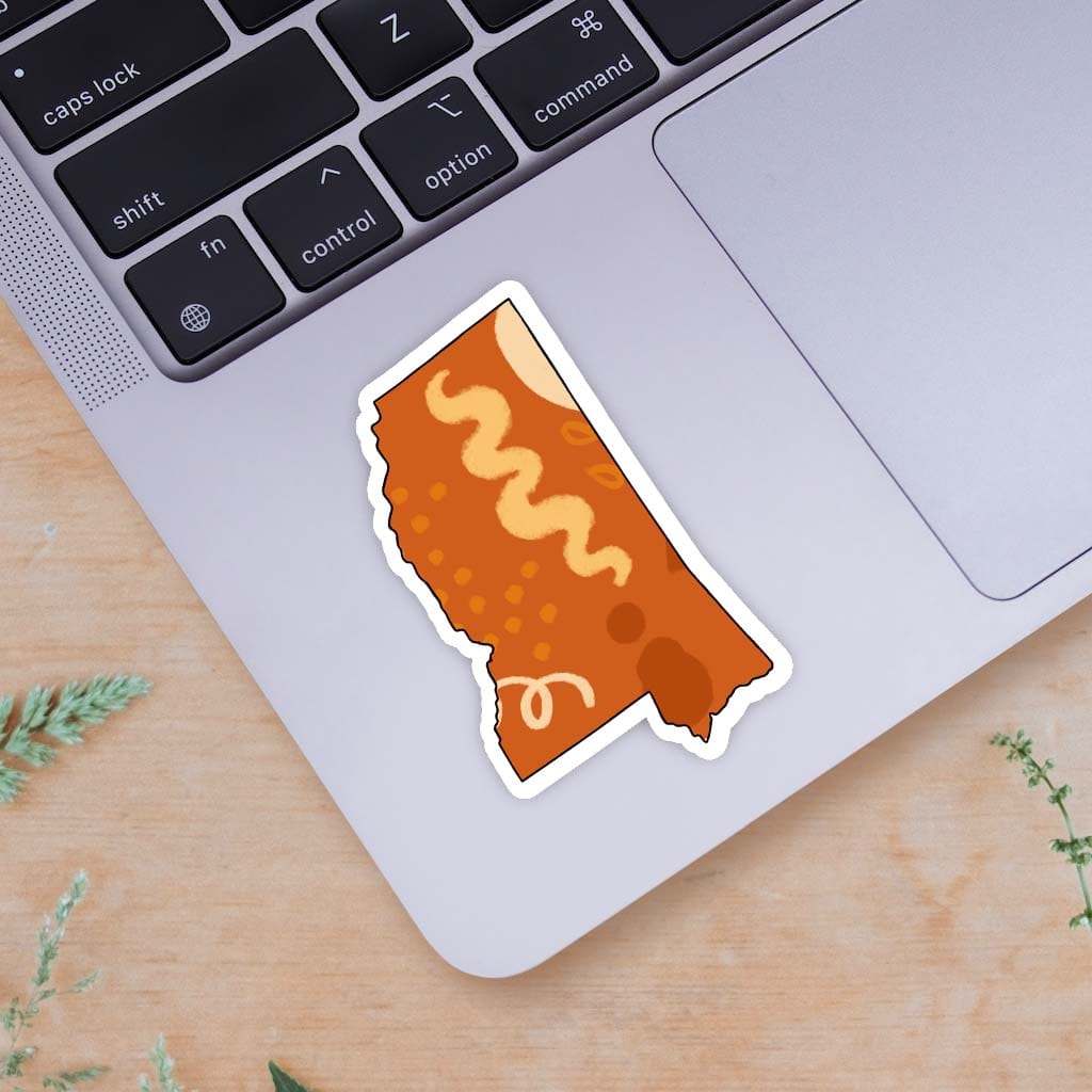  Mississippi Orange Abstract Sticker、mySite、elrpsem3k