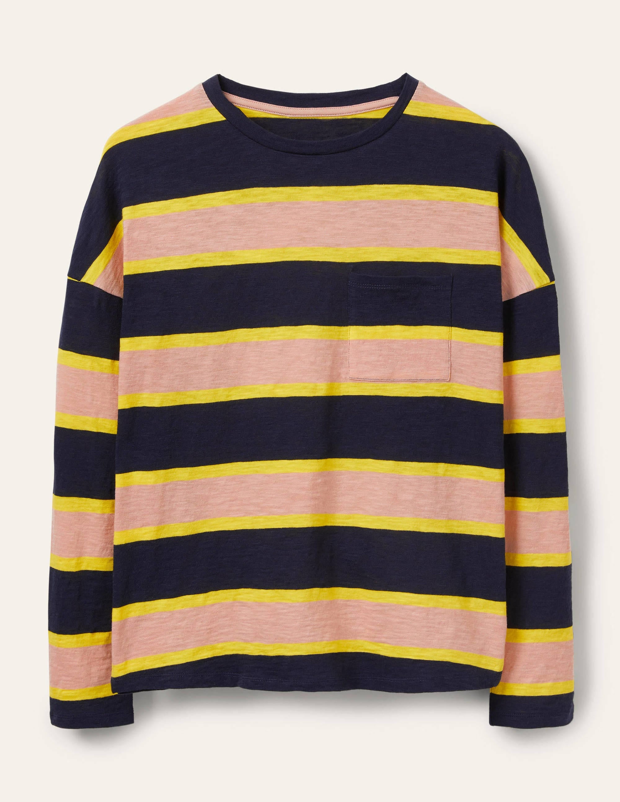  Boxy Jersey Tee-Navy/ Milkshake Stripe、mySite、ashleygrahame