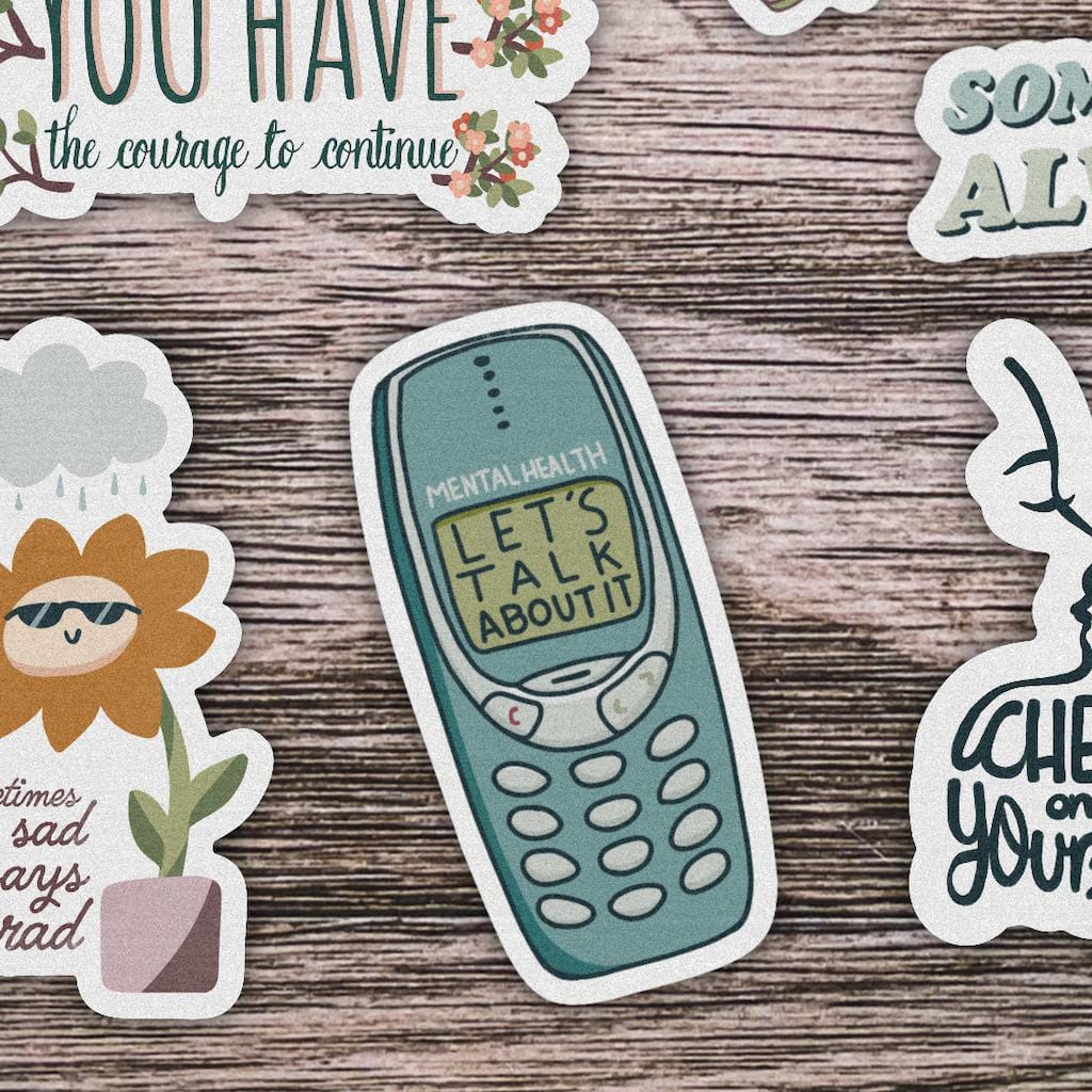  Mental Health Let's Talk About It Phone Sticker、mySite、elrpsem3k