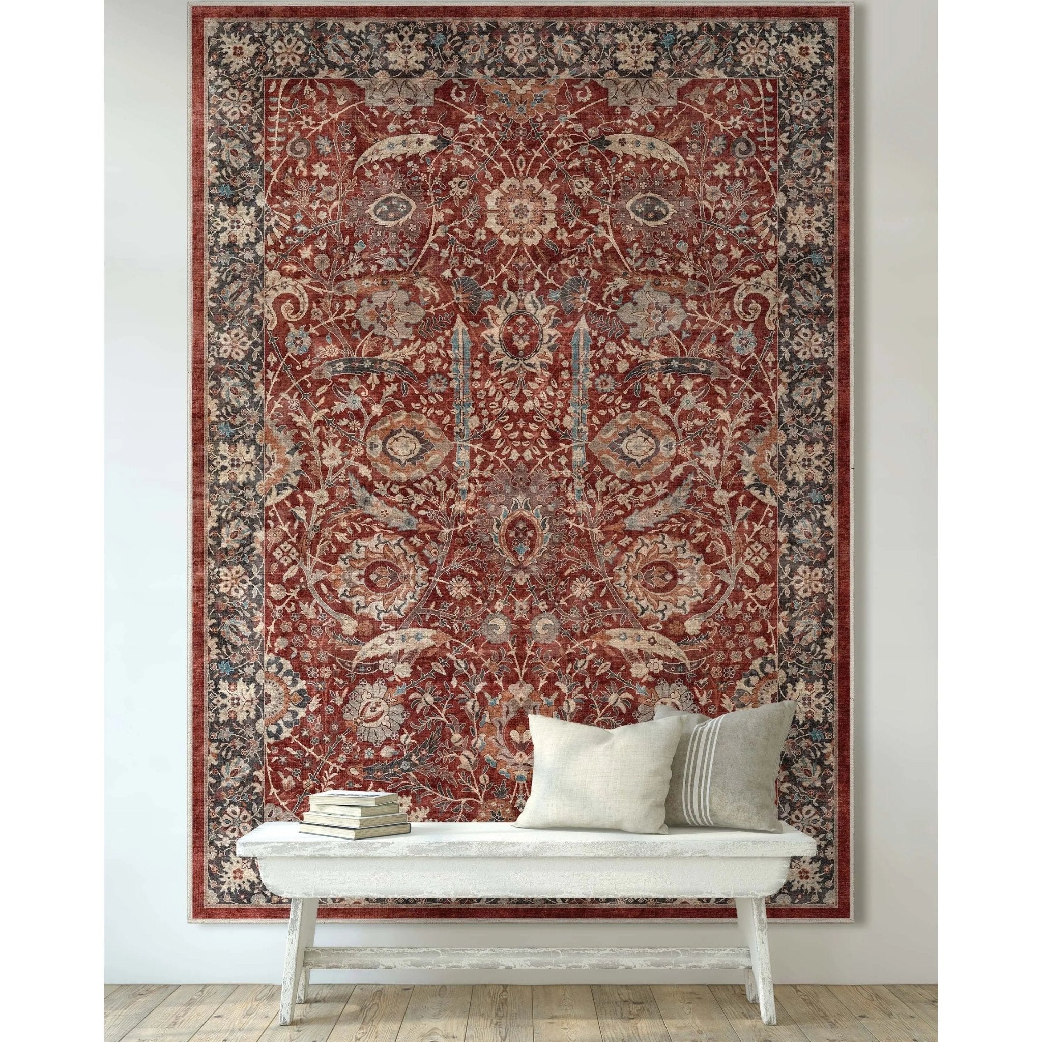 Liana Vintage Oriental Red Flat-Weave Rug、mySite、gigharbornorthrealestate