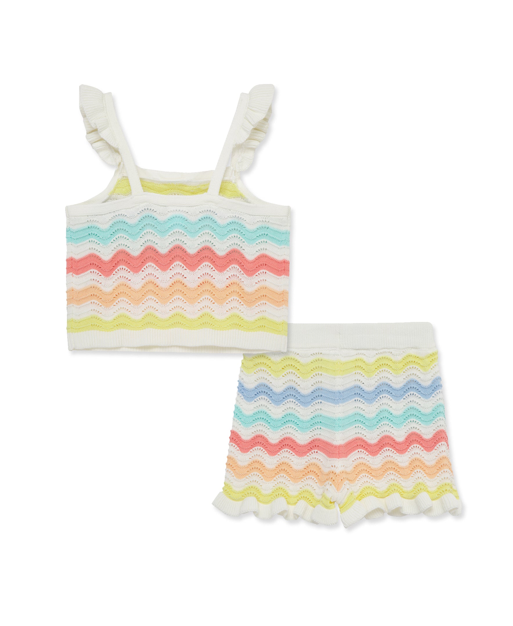  Wavy Pointelle Knit Short Set (2T-4T)、mySite、layawaytickets