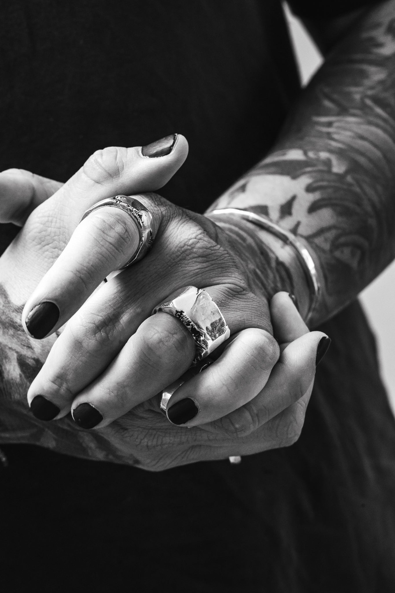  Block Chip Signet in Polished Silver、mySite、merchandisen