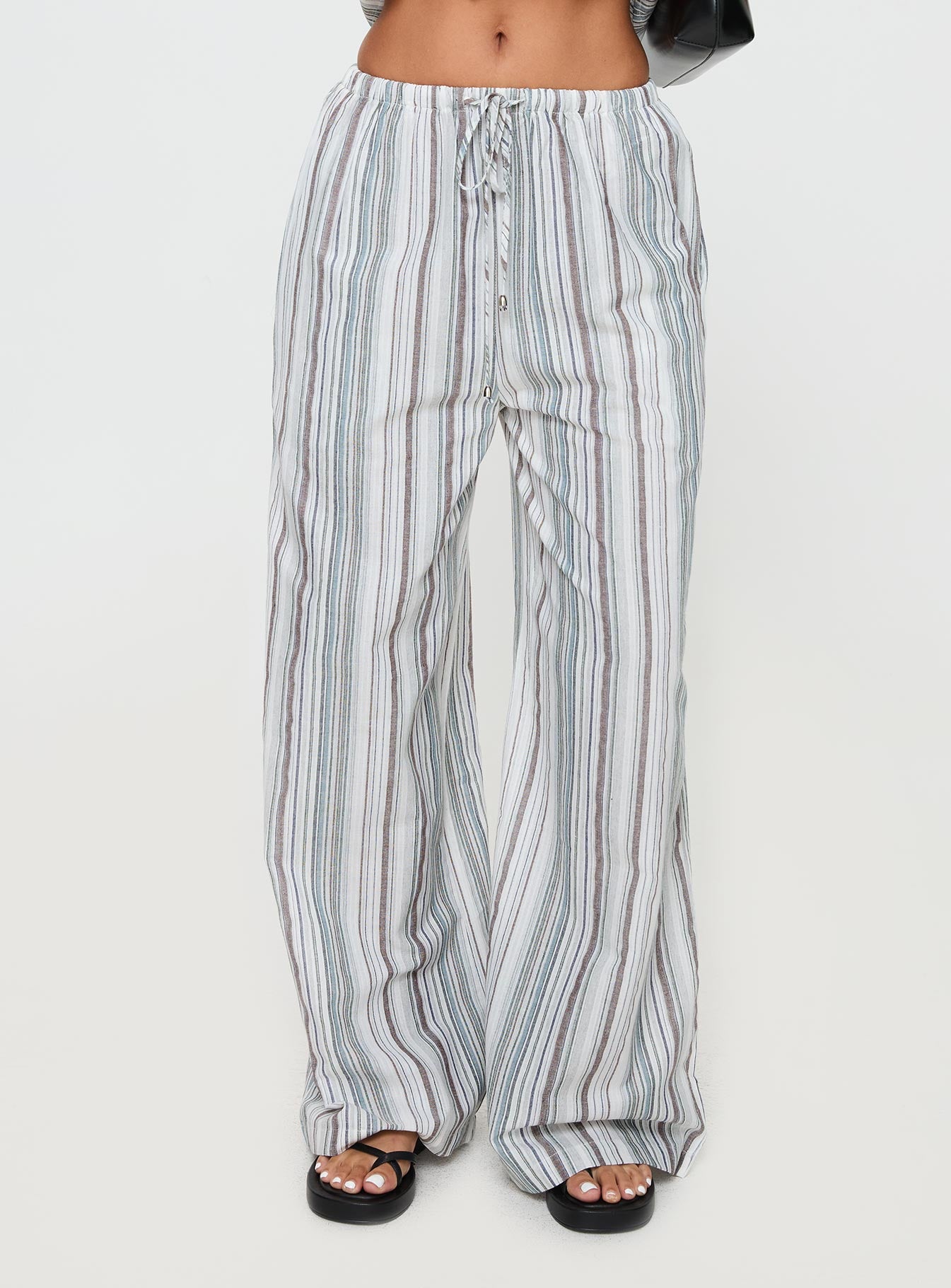 Flutters Pants White / Blue Stripe、mySite、solidvoid