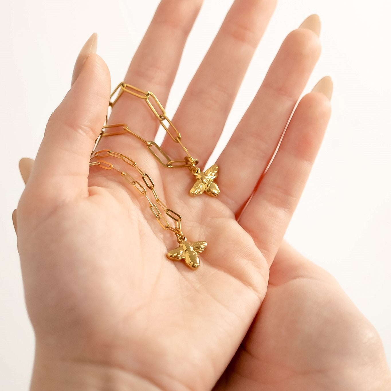 18K Gold PVD Stainless Steel Paperclip Chain Necklace / CHN9760、mySite、dreamappss