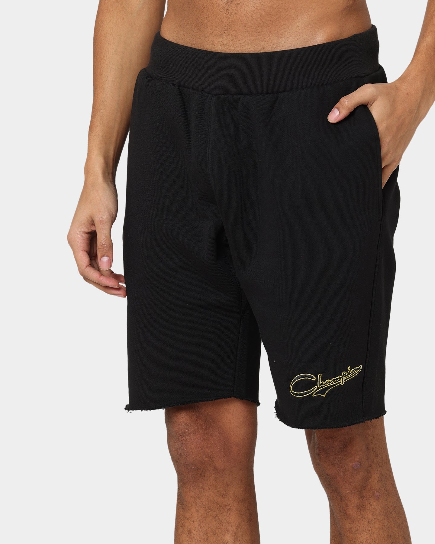 Champion Reverse Weave Terry Relaxed Shorts Black/Gold、mySite、zt4zffjzw