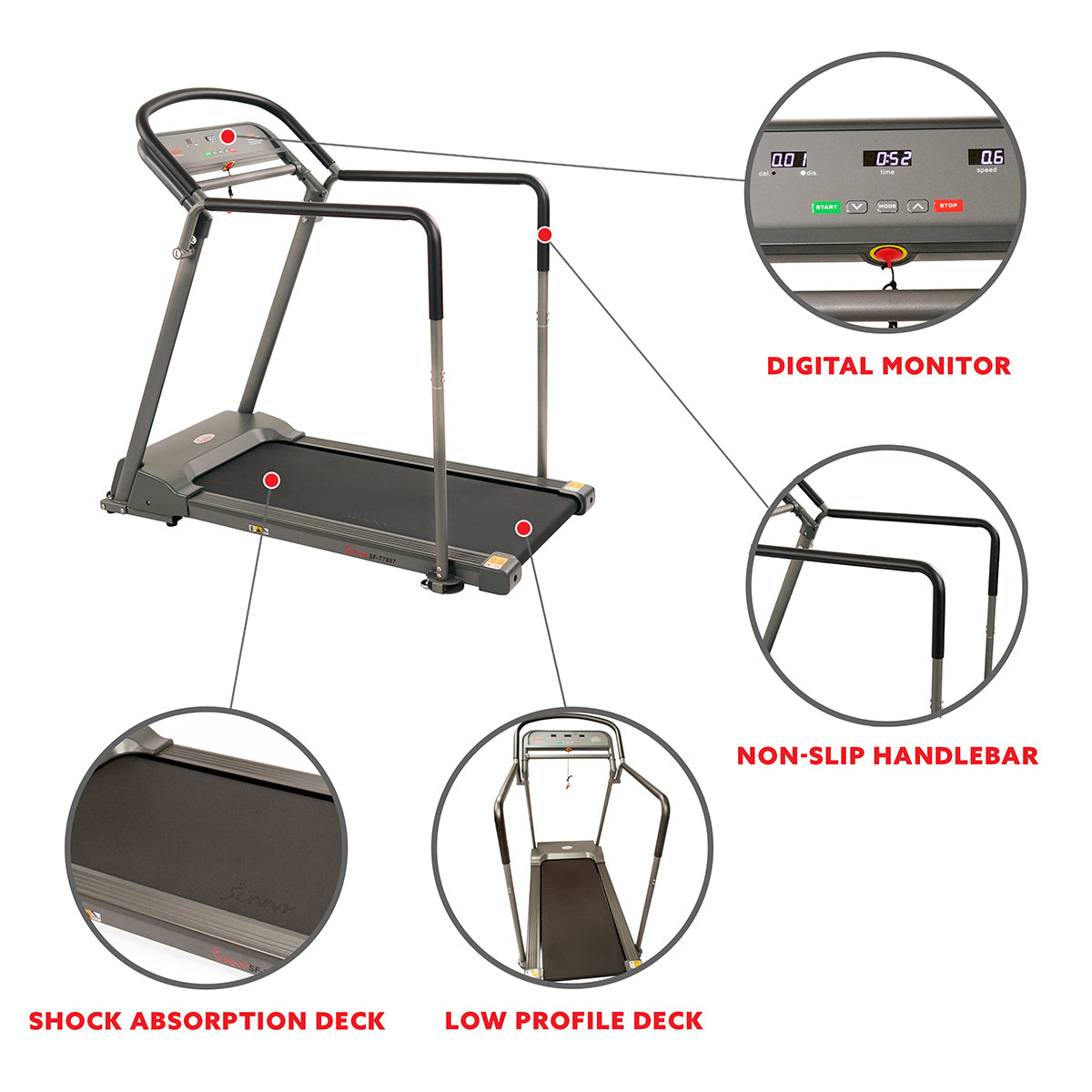  Recovery Walking Treadmill with Handrails & Low Deck、mySite、ghnorth