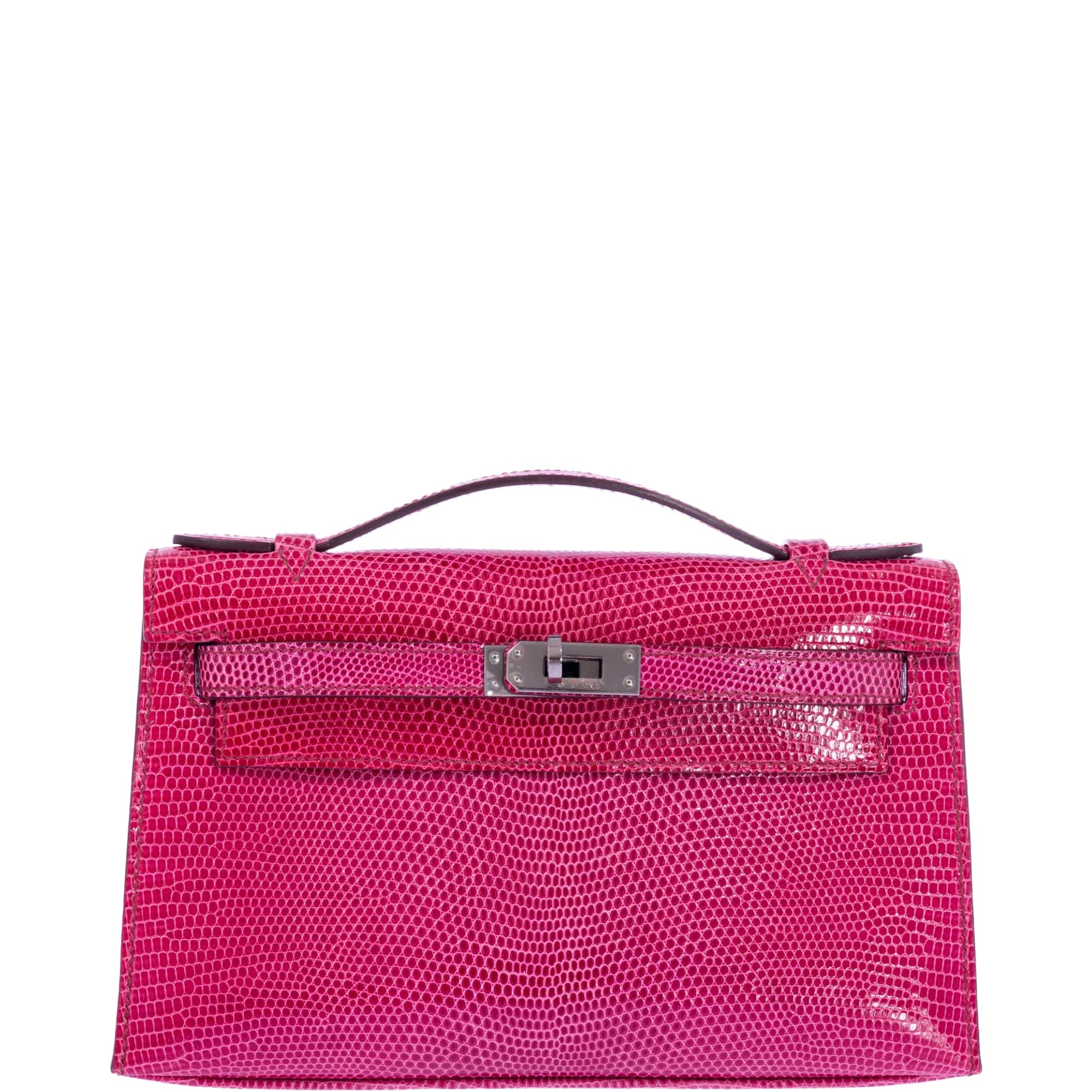 Hermès Mini Kelly Pochette Fuchsia Lizard Palladium Hardware、mySite、garminoutage.com