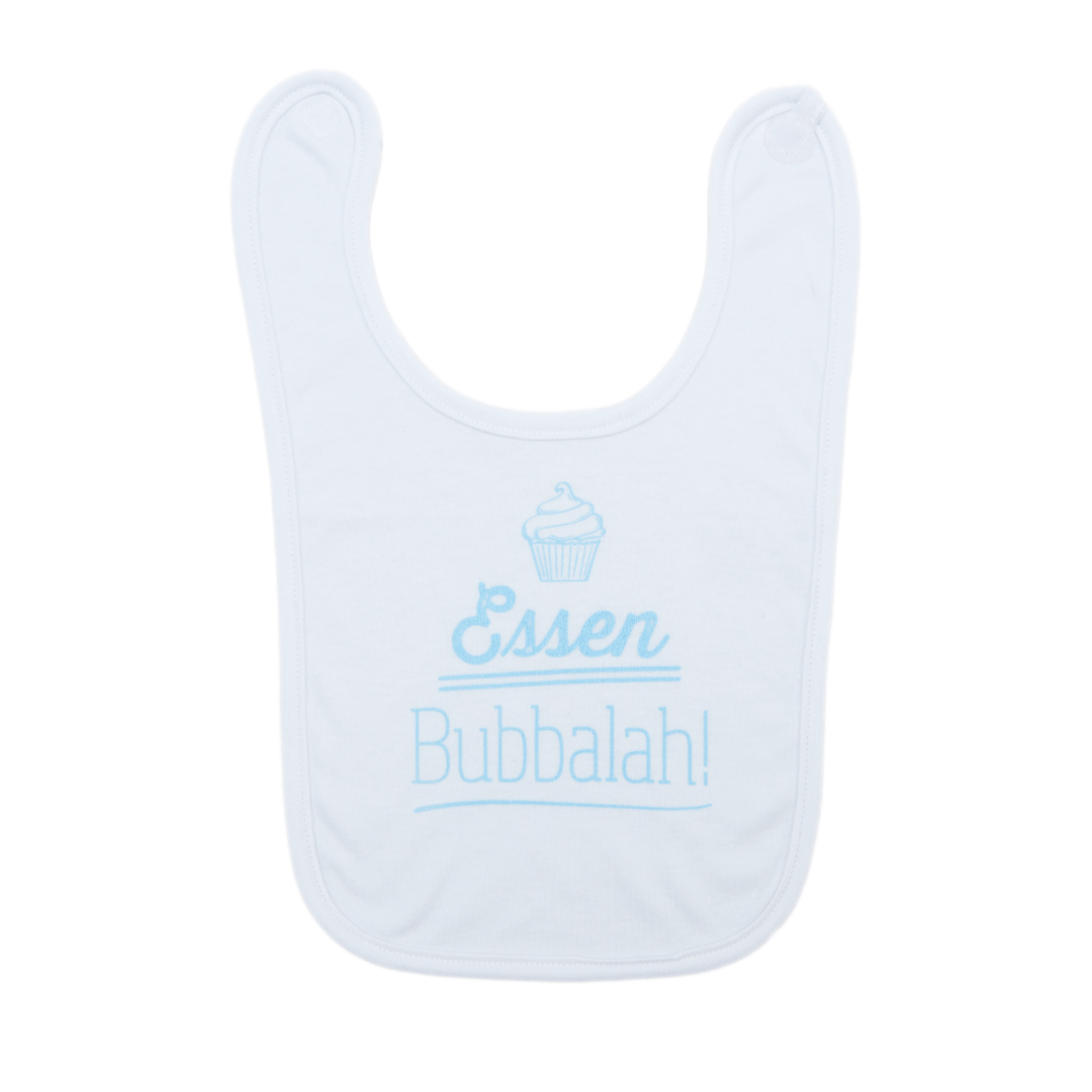 Essen Bubbalah White and Blue Baby Bib、mySite、topwebapps