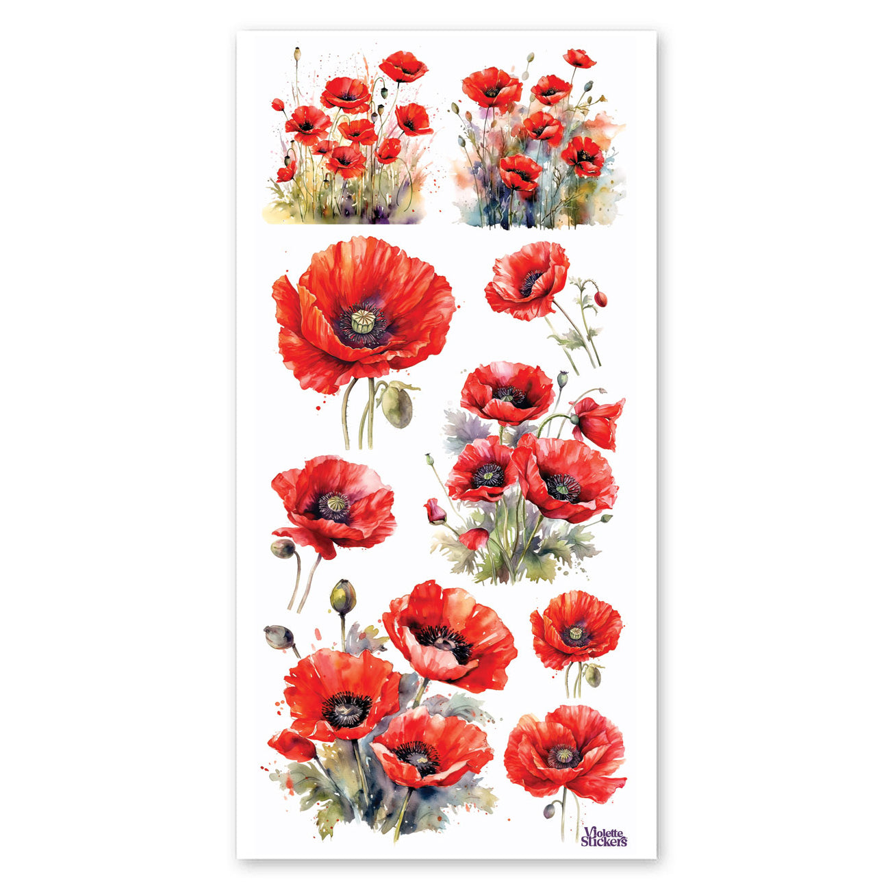 Red Poppies Stickers、mySite、ghnorth