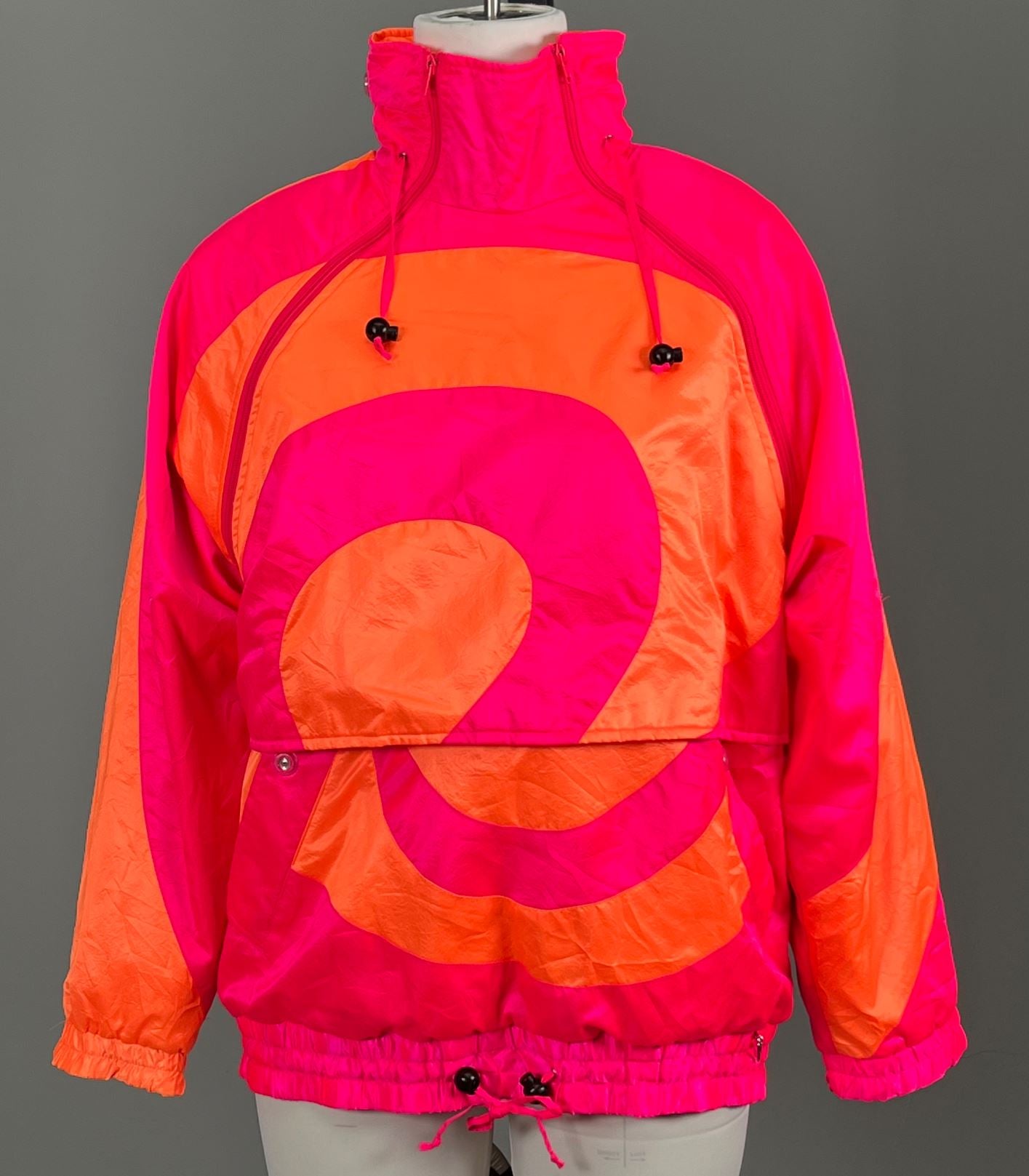 Vintage- 1980s Pink & Orange Spiral Jacket - relove、mySite、i-lightchina