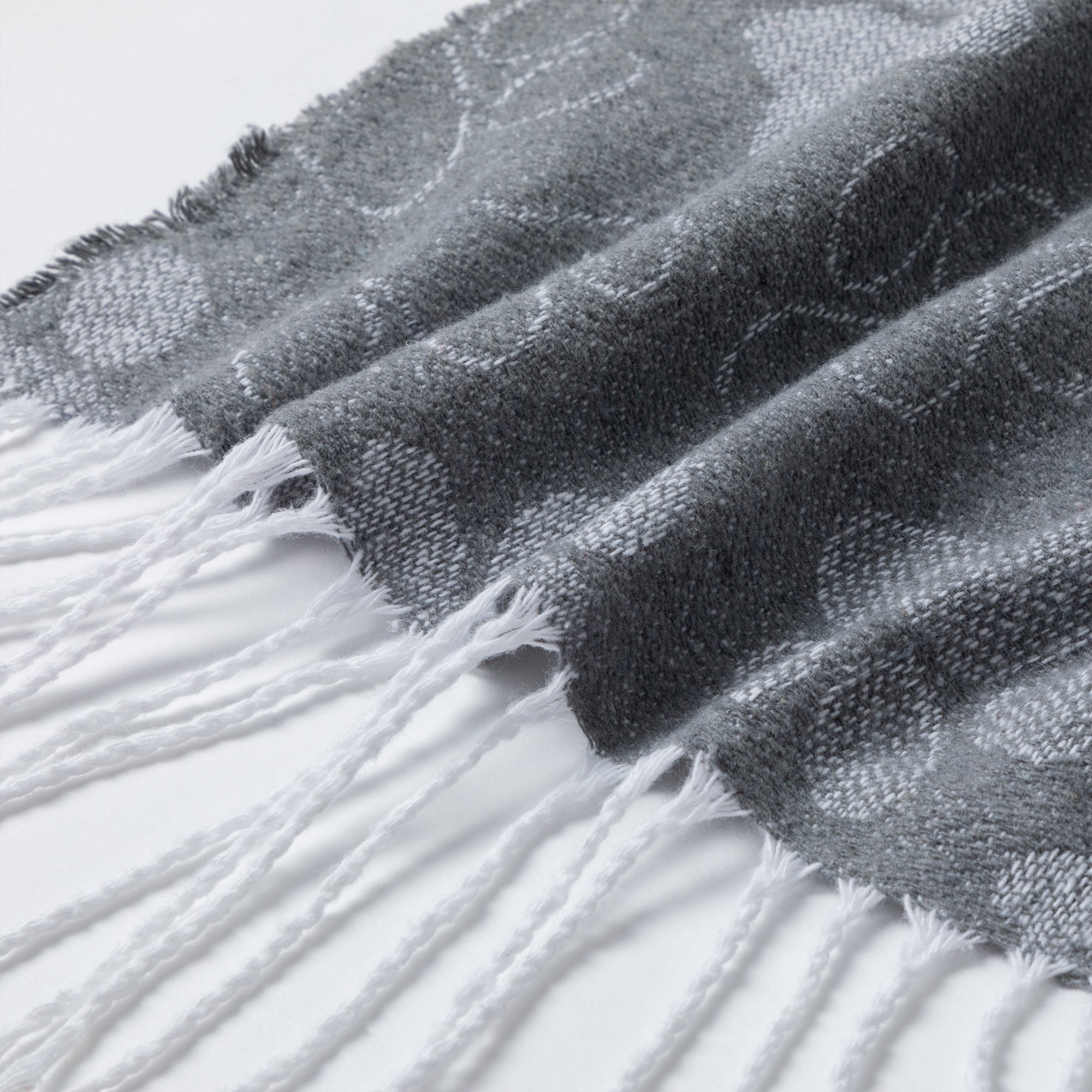 Ukrainian Cotton Blend Paw Throw Blanket with Fringe、mySite、camillekostekn