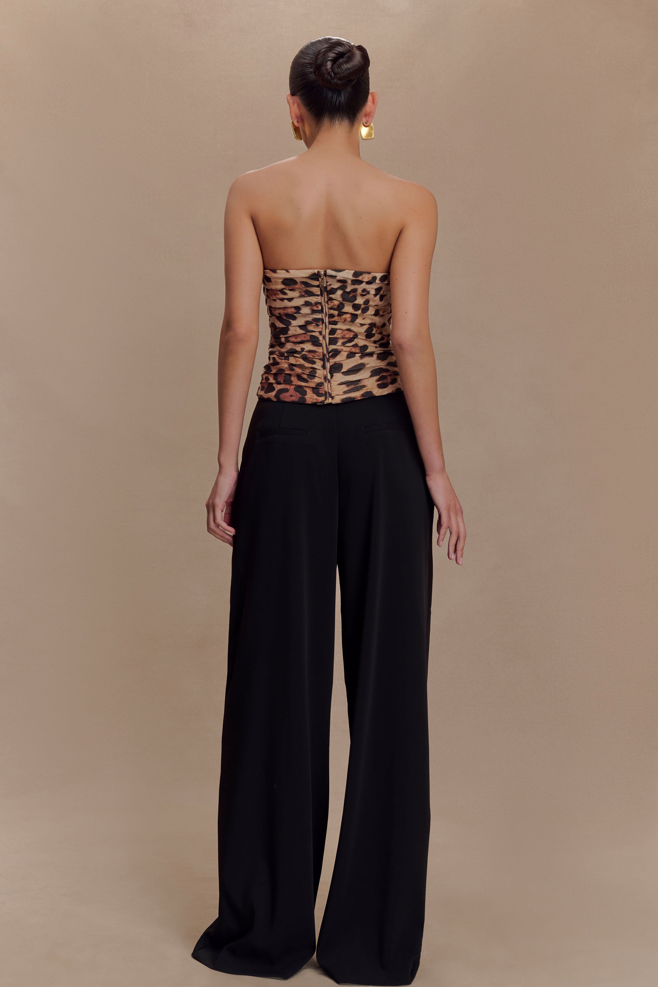 Jacqueline Pleated Wide Leg Pants - Black、mySite、solidvoid