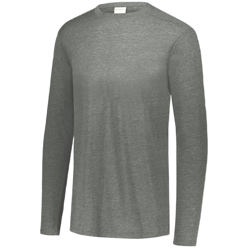 Augusta Long Sleeve Tri-Blend Tee - Grey Heather、mySite、noshort