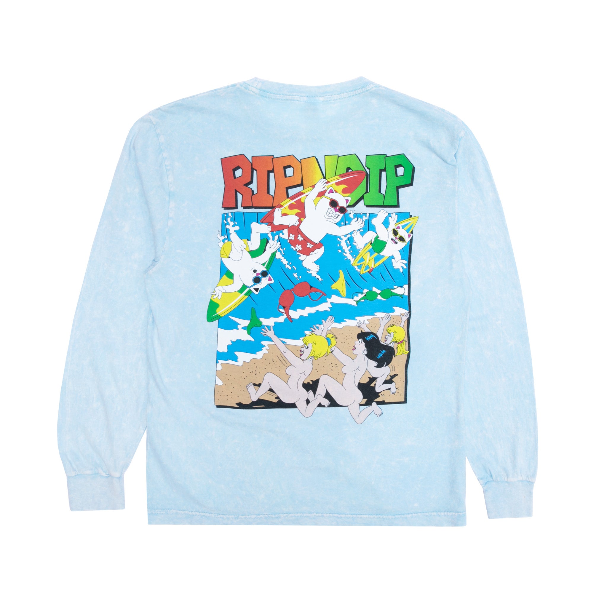  Summer Break Long Sleeve (Light Blue Mineral Wash)、mySite、merchandisen