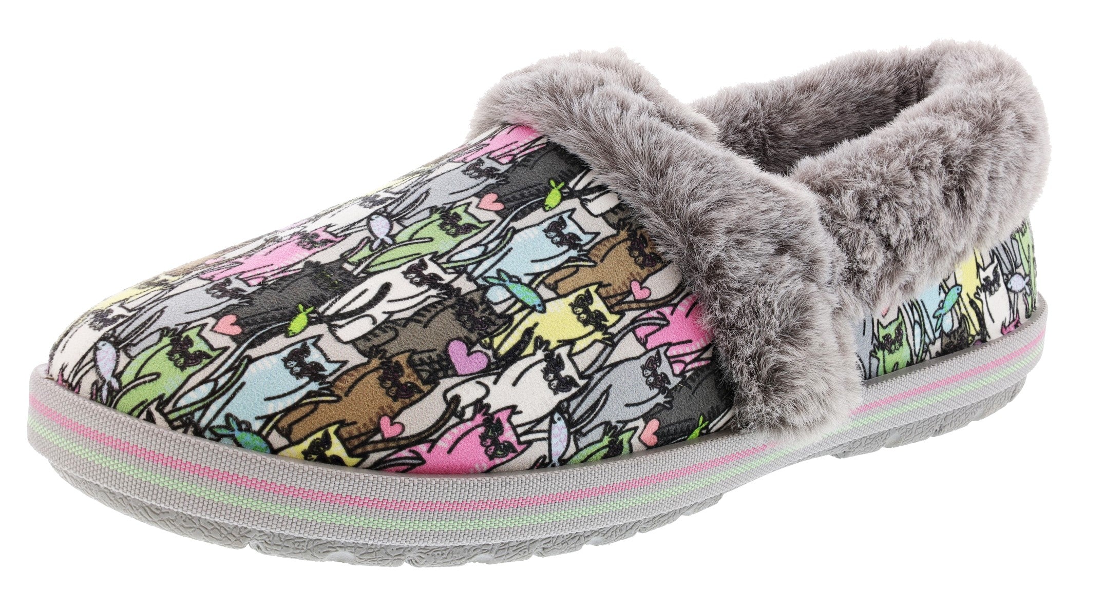 Skechers Bobs Women's Too Cozy Kitten Gloves Memory Foam Slippers、mySite、dreamappss