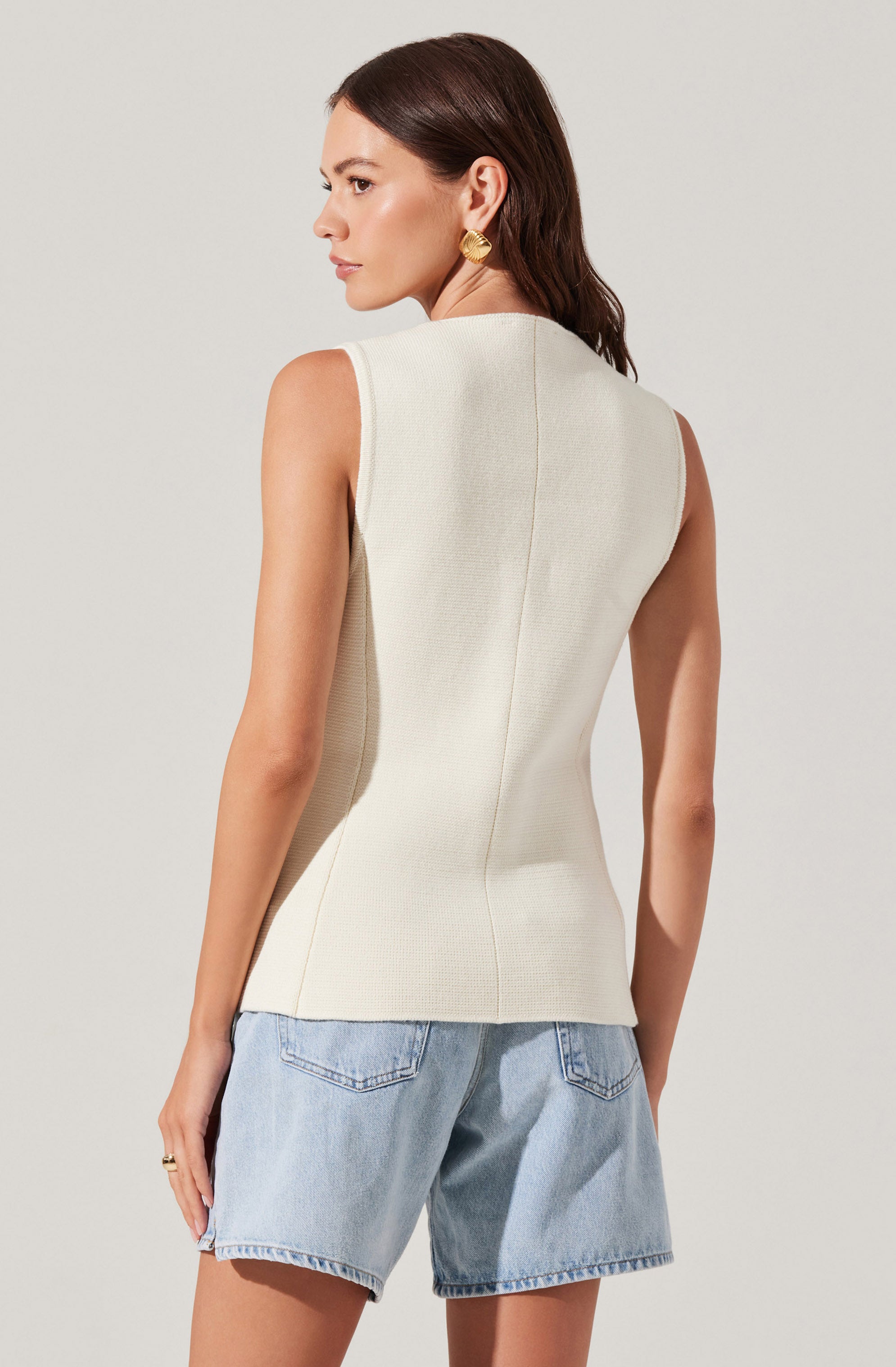 Jayce V-Neck Sweater Vest、mySite、solidvoid