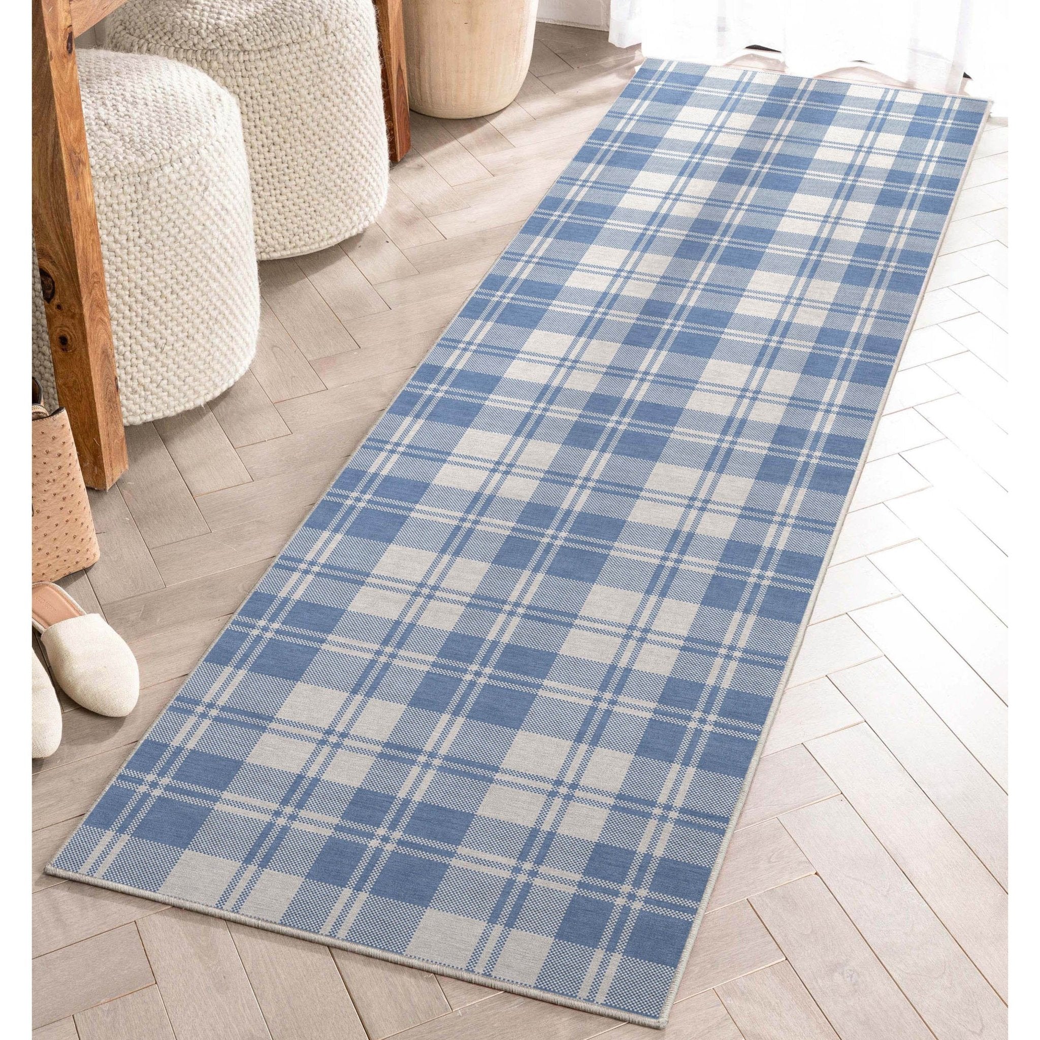 Plaid Modern Geometric Boxes Flat-Weave Rug、mySite、gigharbornorthrealestate
