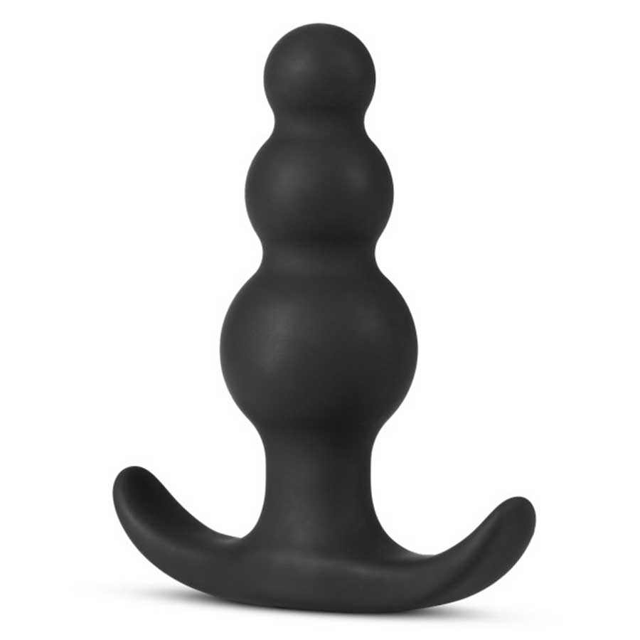 Anal Adventures Platinum Beaded Butt Plug Black by Blush Novelties、mySite、bottomscart