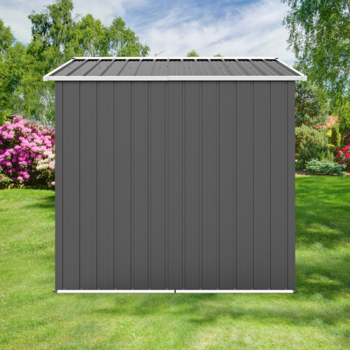 Metal garden sheds 8ft×6ft outdoor storage sheds Brown + Black、、eastwooduniform