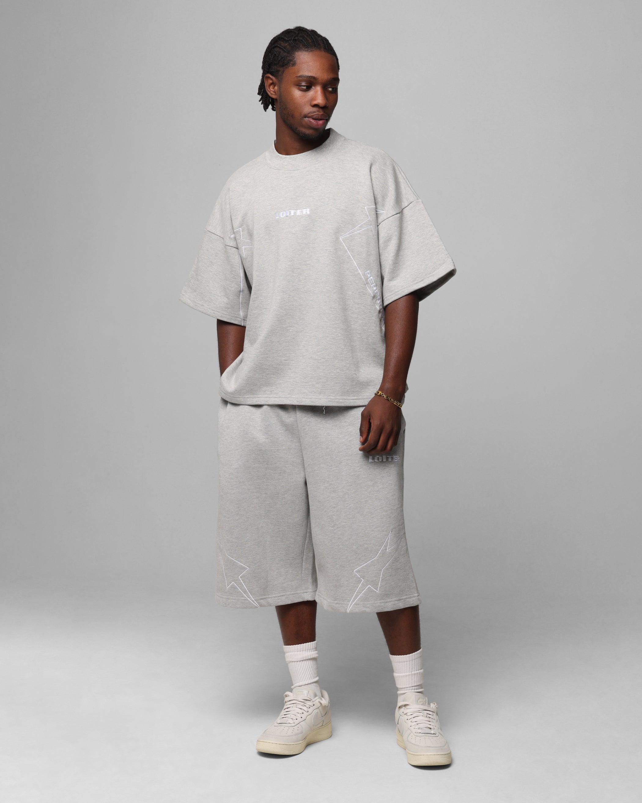 Loiter Dark Performance Fleece Shorts Grey、mySite、zt4zffjzw