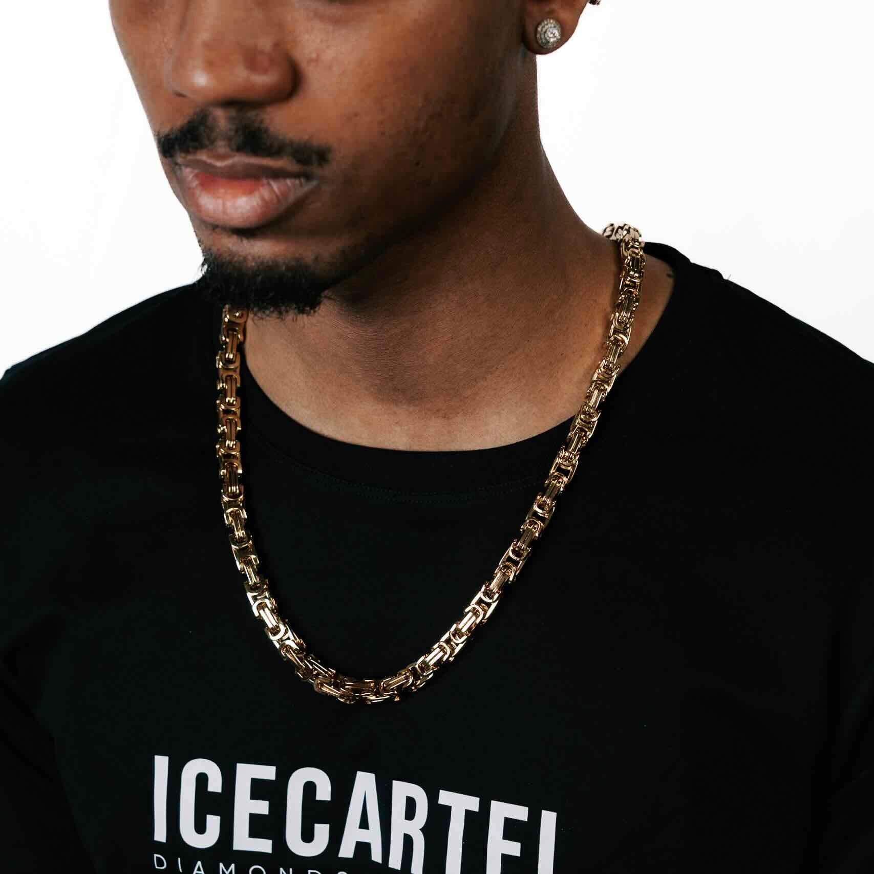 10MM Byzantine Gold Chain 14K Gold、mySite、hinf8tx79