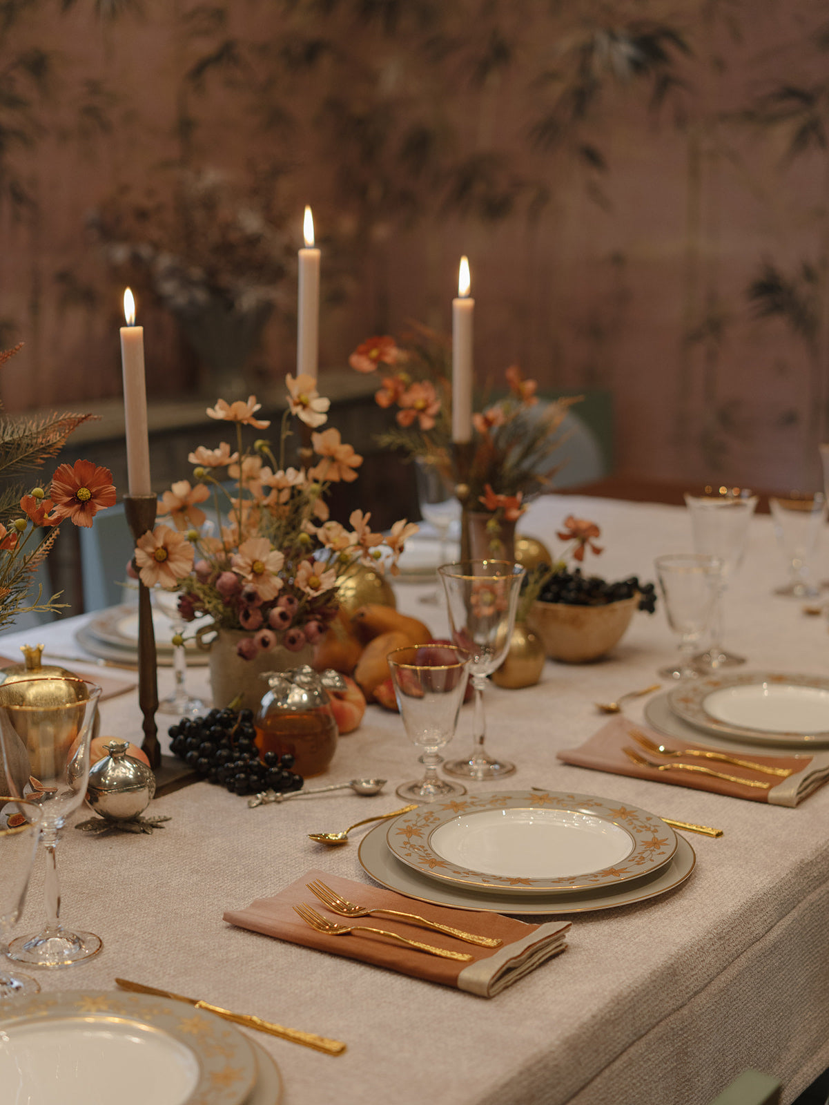  Kim Seybert Dip Dye Mauve & Brown Napkin、mySite、elrpsem3k