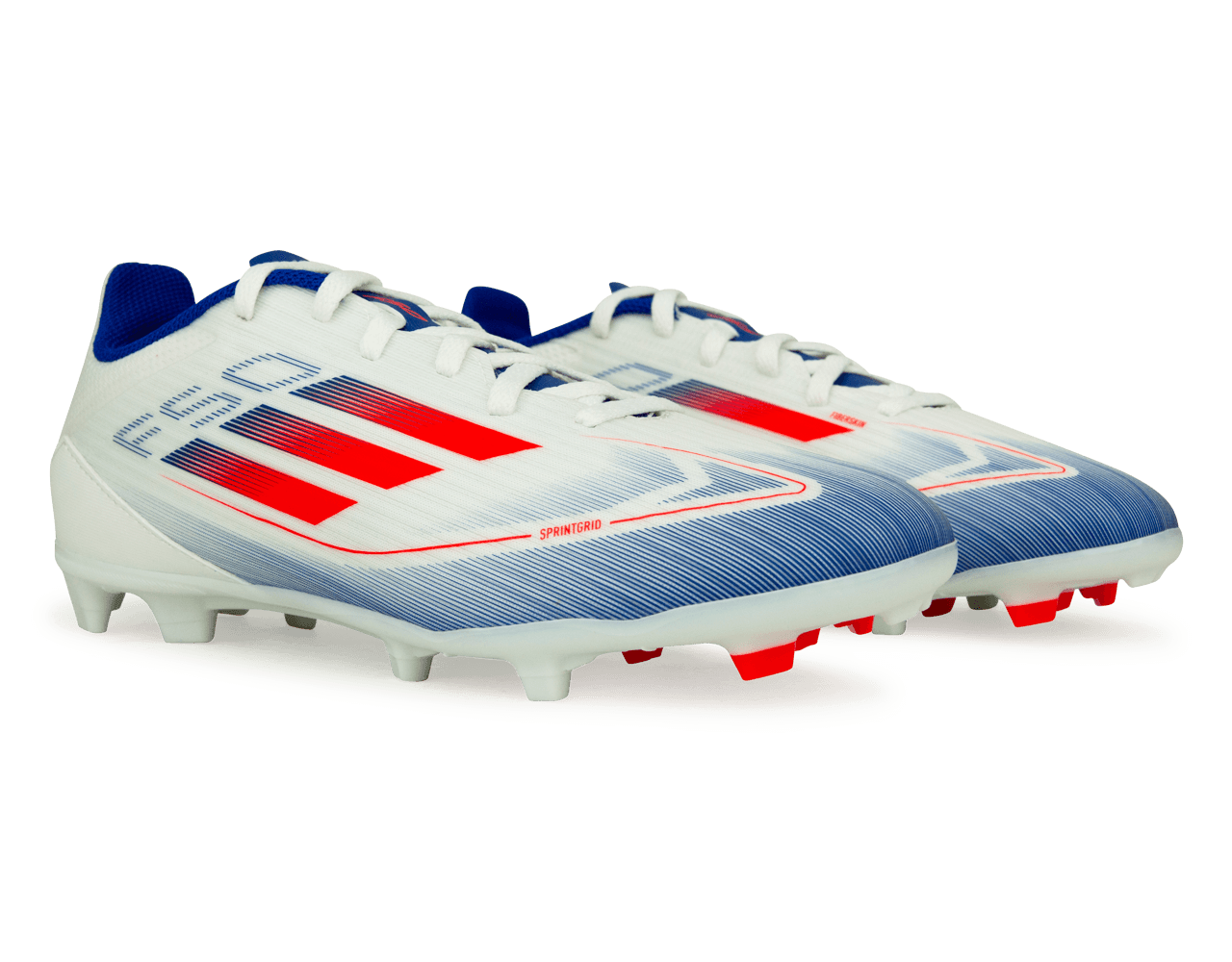 adidas Kids F50 League FG/MG White/Lucid Blue、mySite、noshort