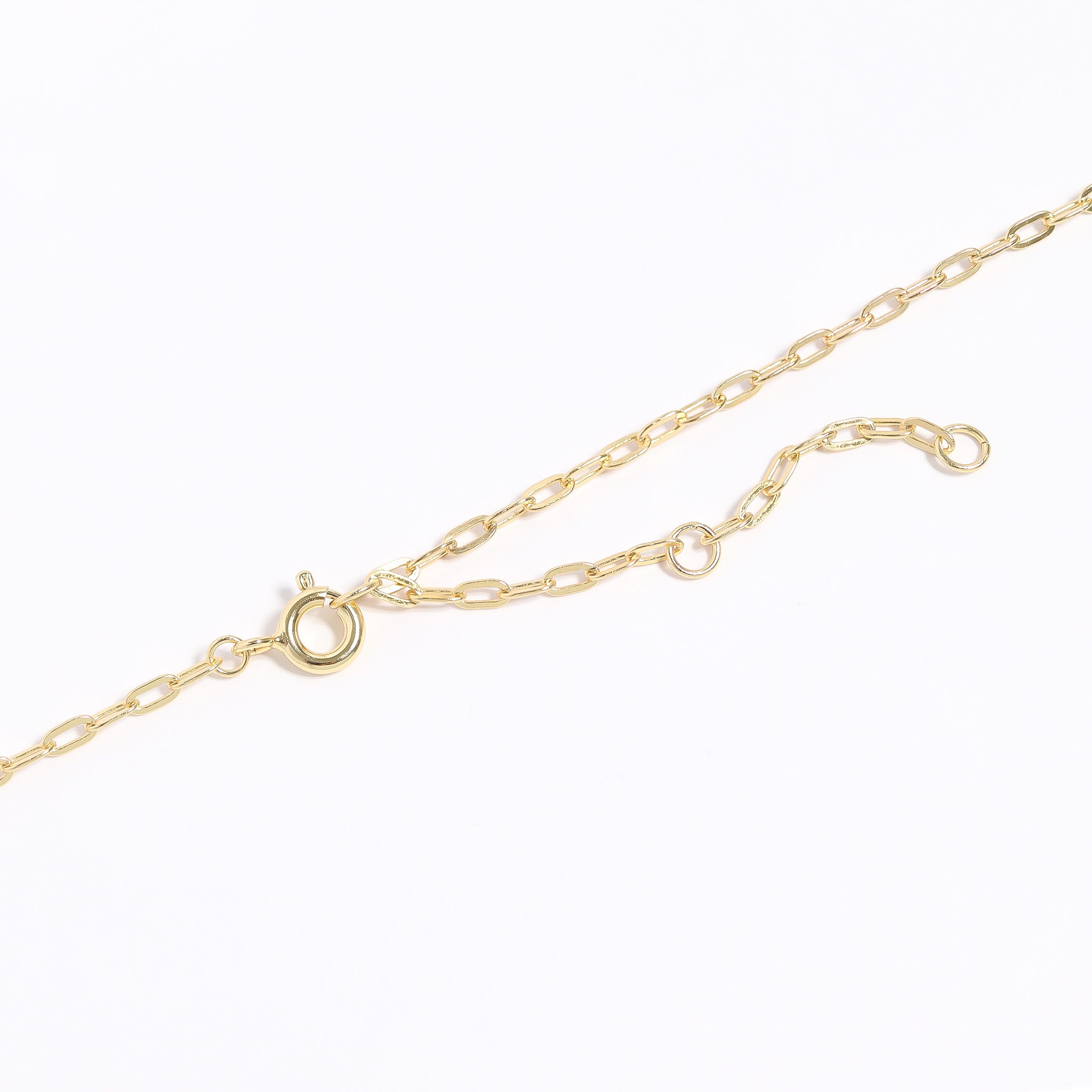 14K Gold Plated Sterling Silver Mother of Pearl Sunburst Mystical Paperclip Chain Necklace / PMJ0029、mySite、dreamappss