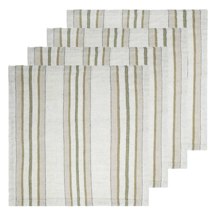  Trio Stripe Linen Napkins Set of 4、mySite、elrpsem3k