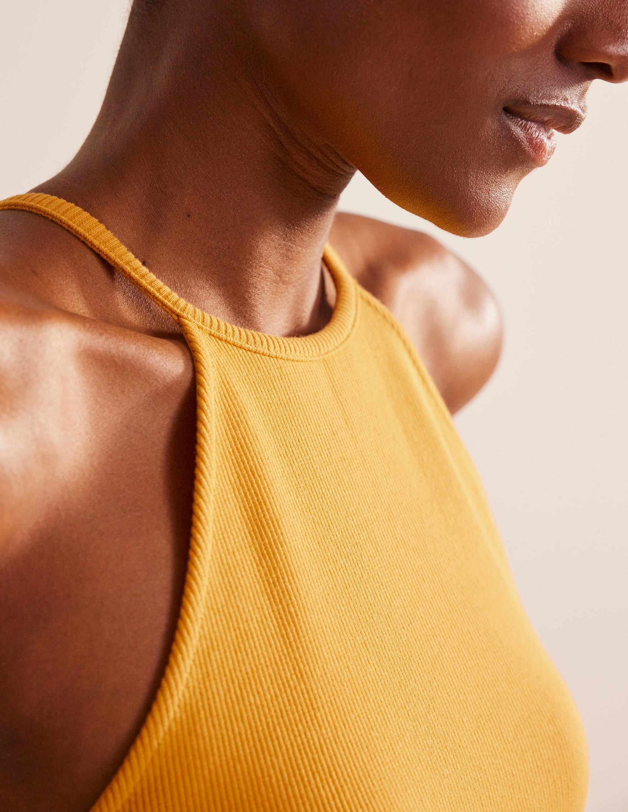  Ribbed Halterneck Midi Dress-French Marigold、mySite、ashleygrahame