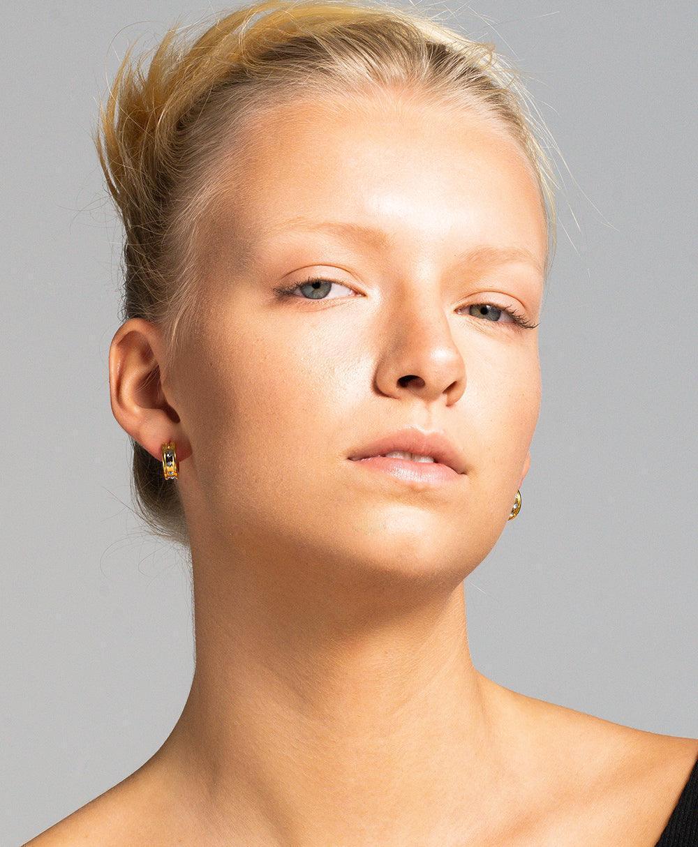 Eevi Creole Blue 18ct Gold Plated、mySite、botmansion