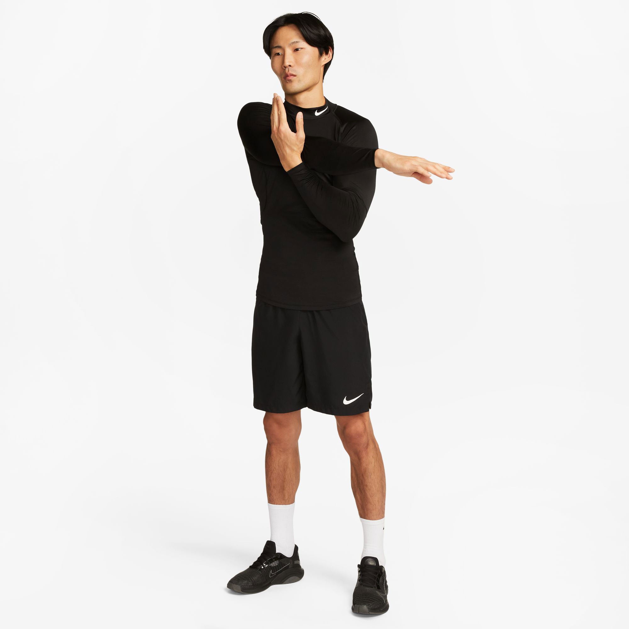 Nike Pro Men's Dri-FIT Mock-Neck Long-Sleeve Training Shirt、mySite、neckold