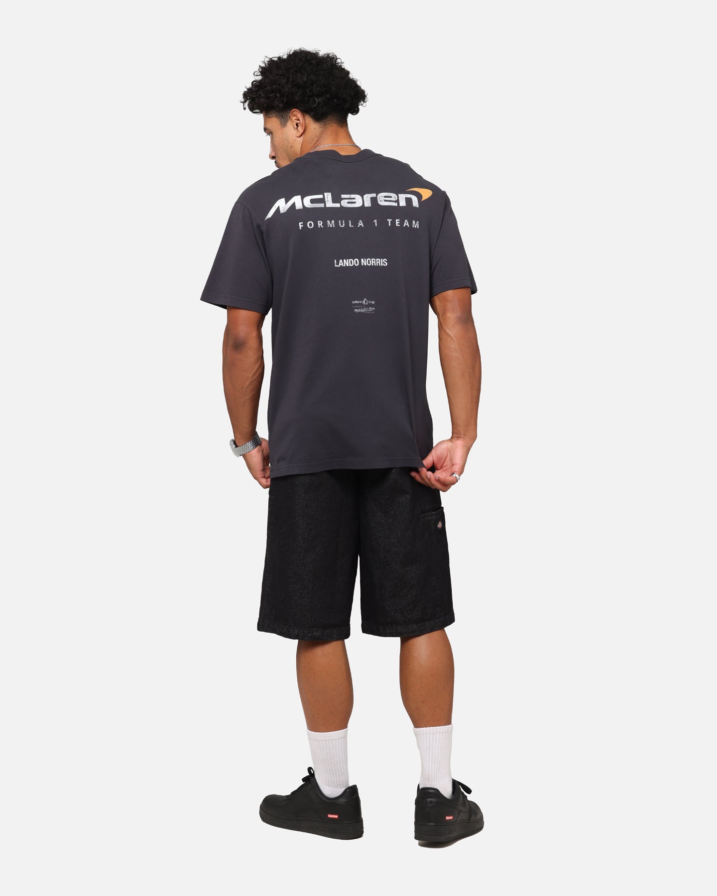 Mitchell & Ness X Mclaren Lando Norris Helmet T-Shirt Faded Black、mySite、zt4zffjzw