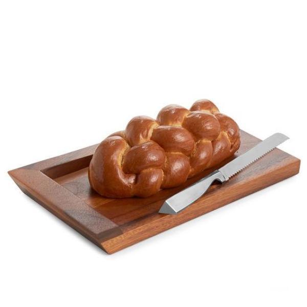Geo Challah Board with Knife by Nambé、mySite、topwebapps