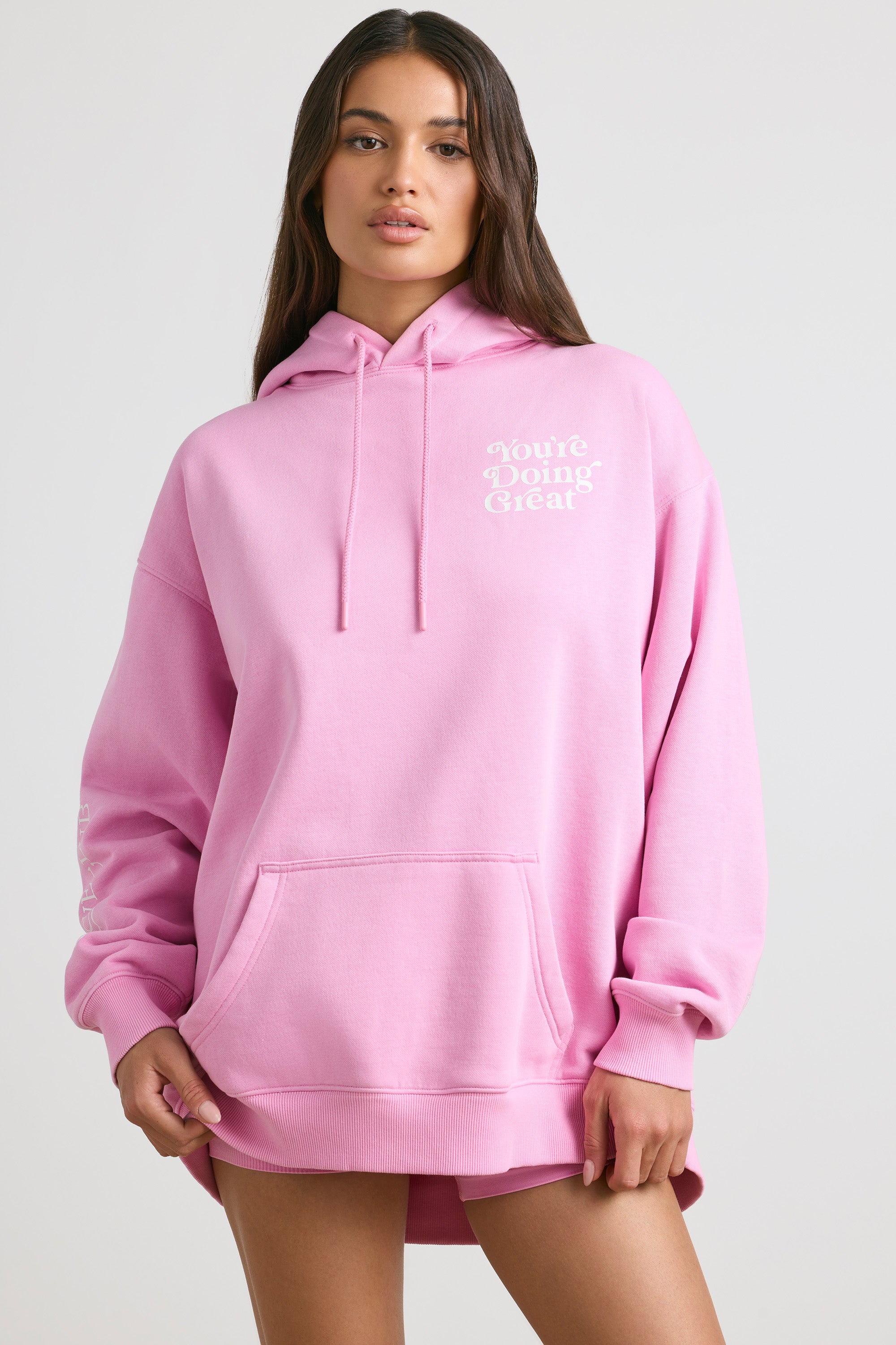 Oversized Hoodie in Bubblegum Pink、mySite、solidvoid