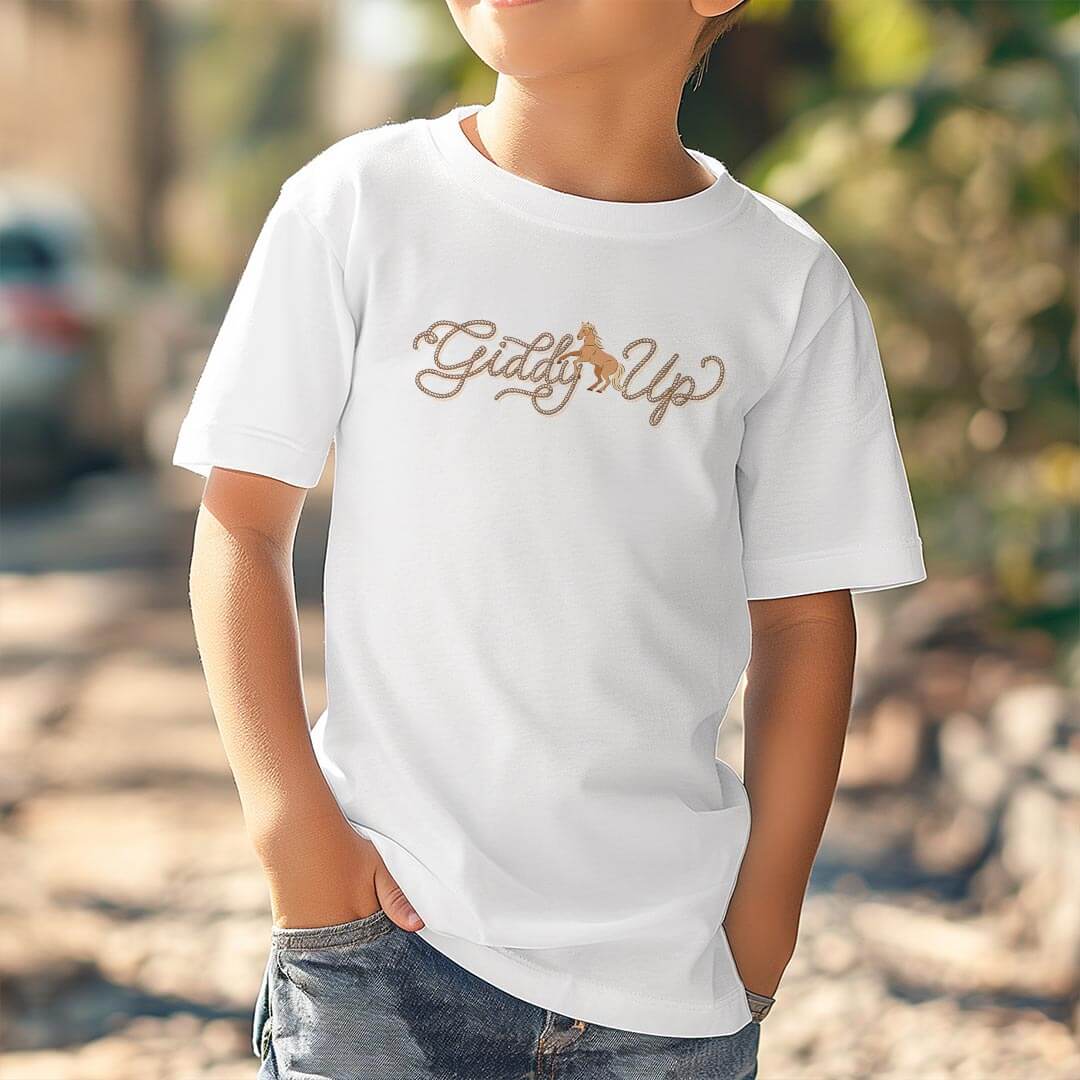 Giddy Up Horse Kids Graphic Tee | White、mySite、layawaytickets
