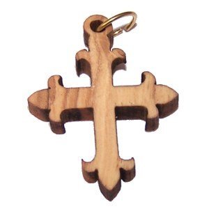 Fleur-de-lis Cross Olive wood Laser (6cm or 2.36 long )、mySite、topwebapps