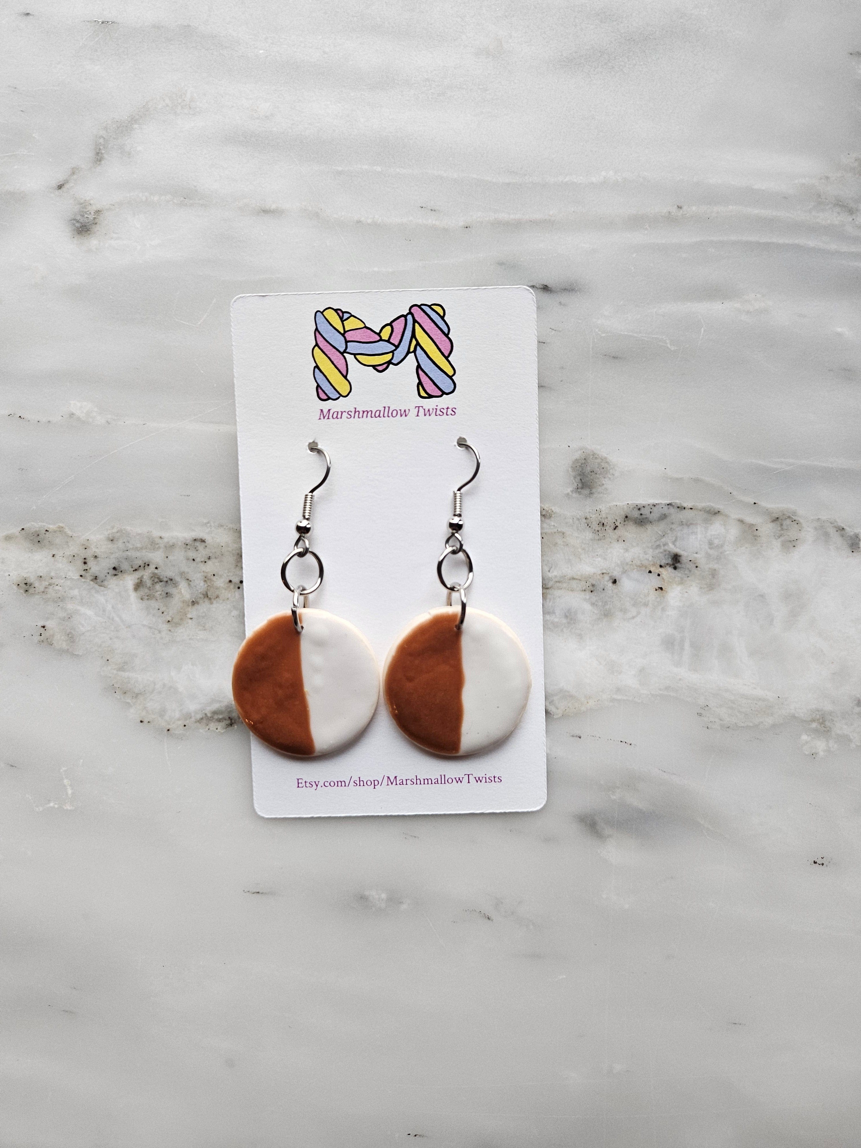 Black & White Cookie Earrings、mySite、topwebapps