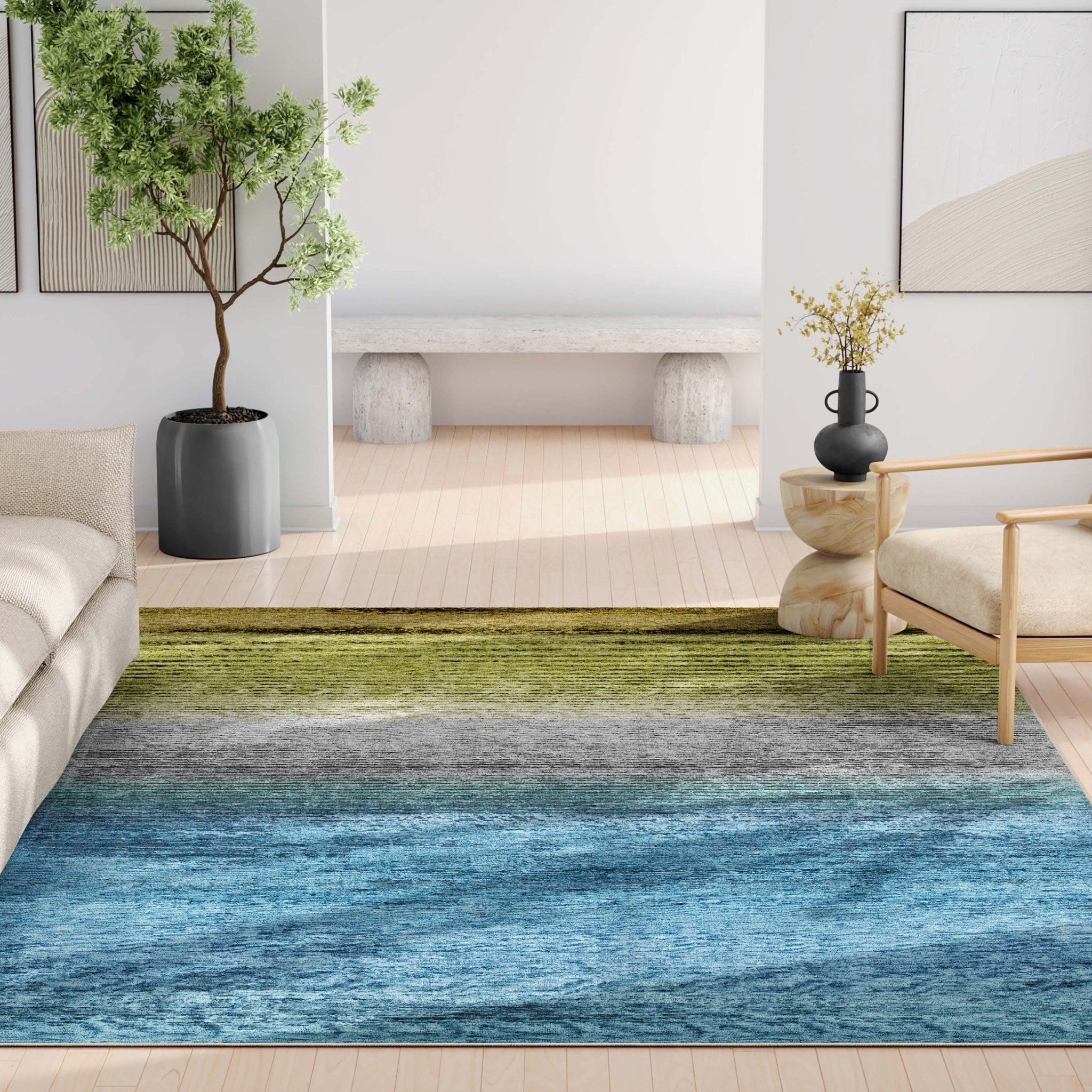 Sunset Abstract Boho Gradient Flatweave Rug、mySite、gigharbornorthrealestate